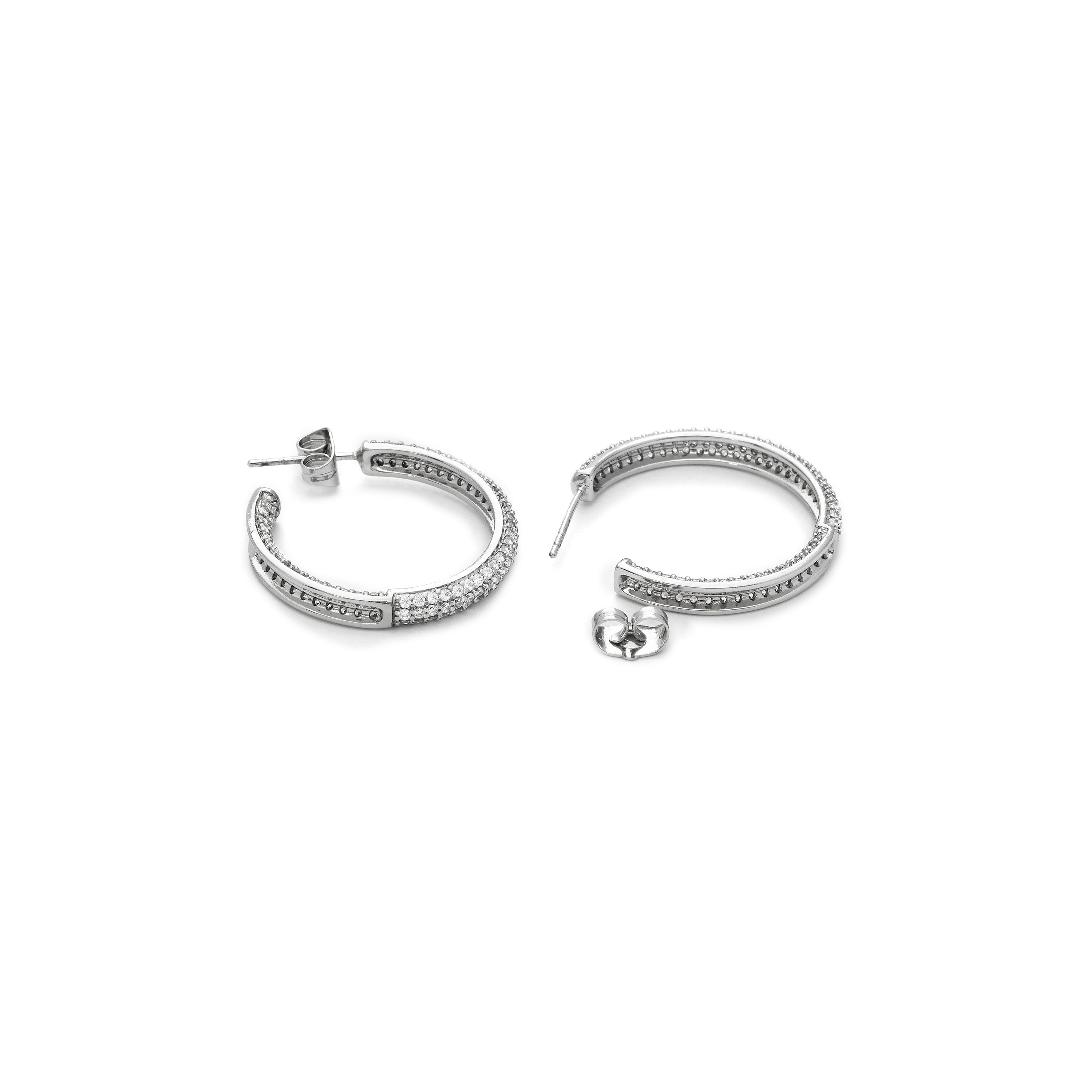 Earrings with Brilliant Zirconia finished in 18k gold - Losui