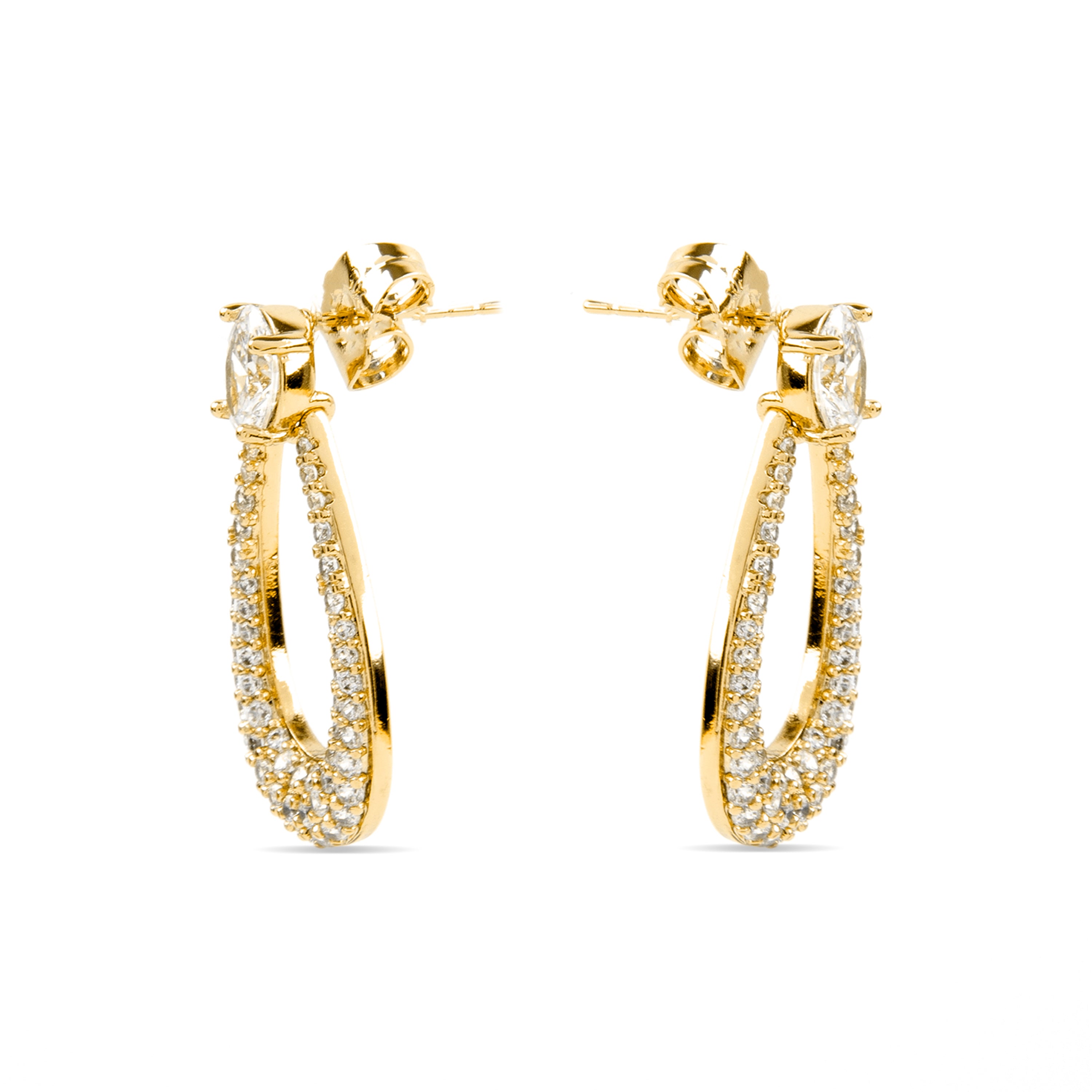 Earrings with Brilliant Zirconia gold finish 18k - Iame