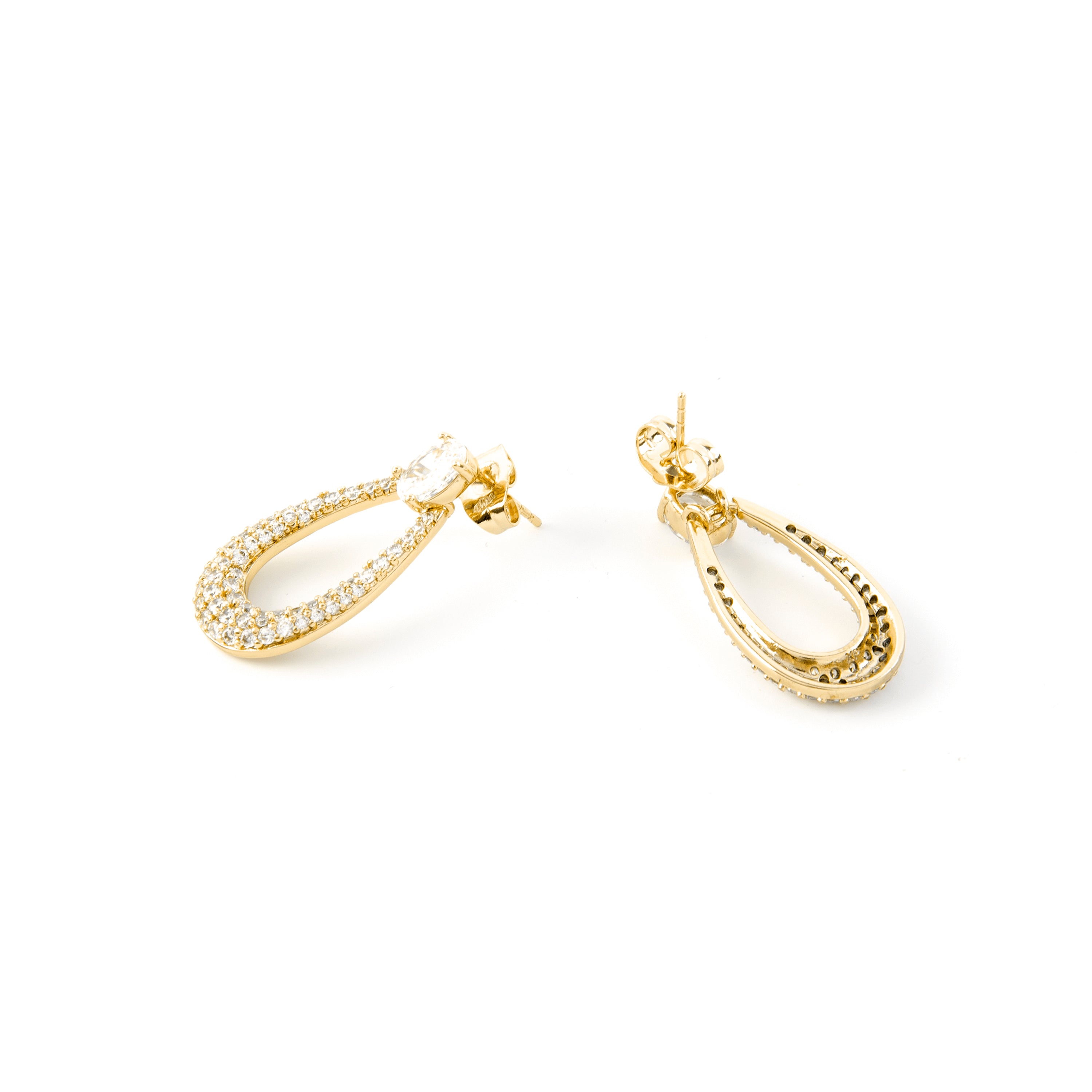 Earrings with Brilliant Zirconia gold finish 18k - Iame