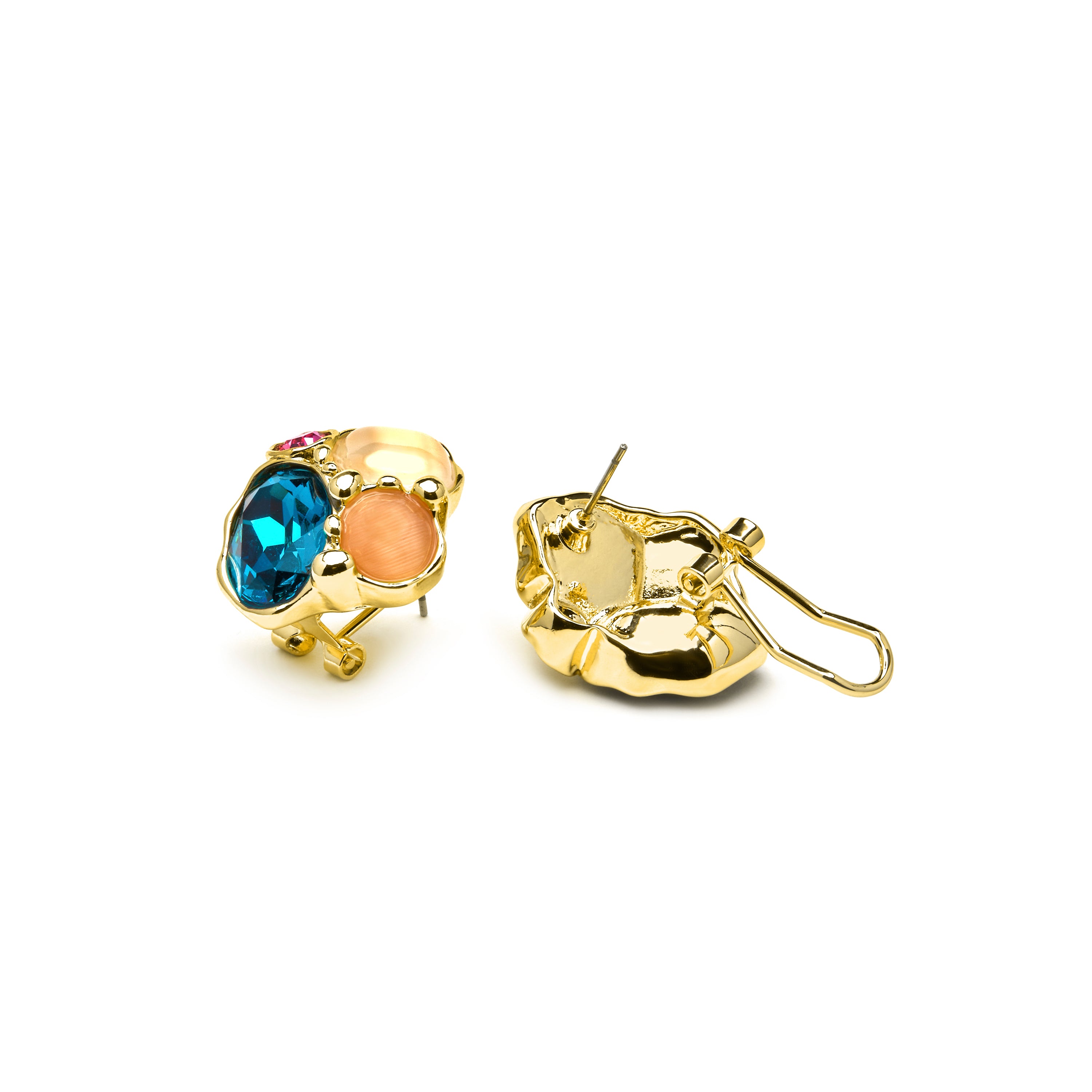 Pendentes Nedla de Cristal Verde com acabamento em ouro amarelo de 18k