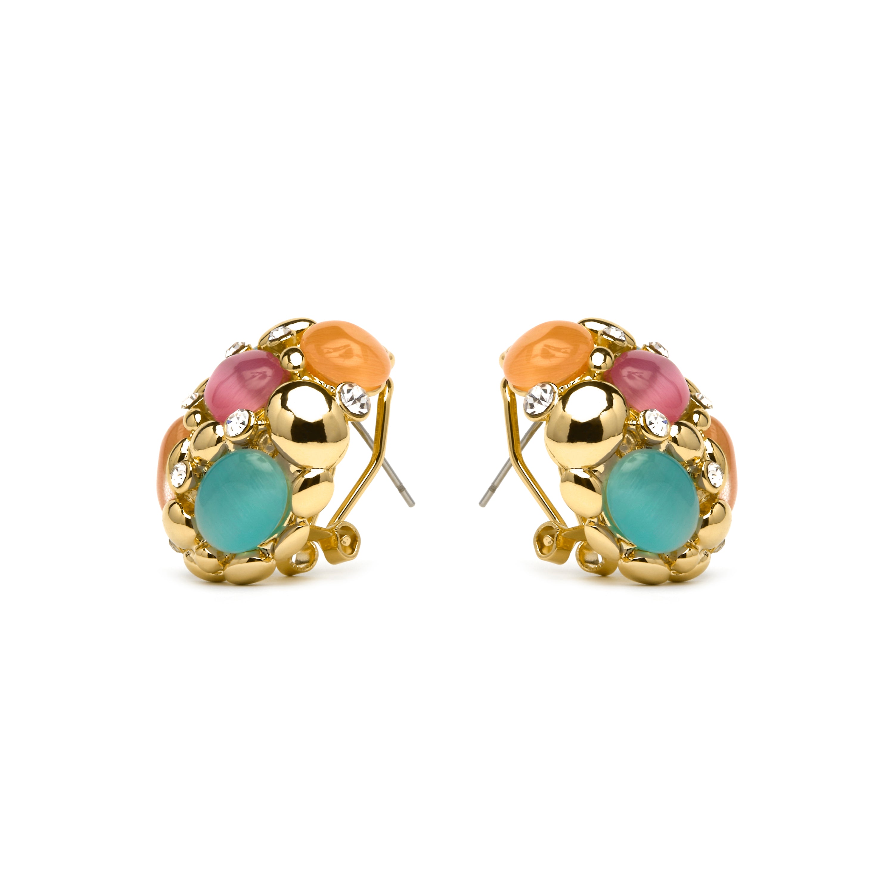 Orecchini Shyal in Occhio di Gatto Multicolore con finitura in oro giallo 18k