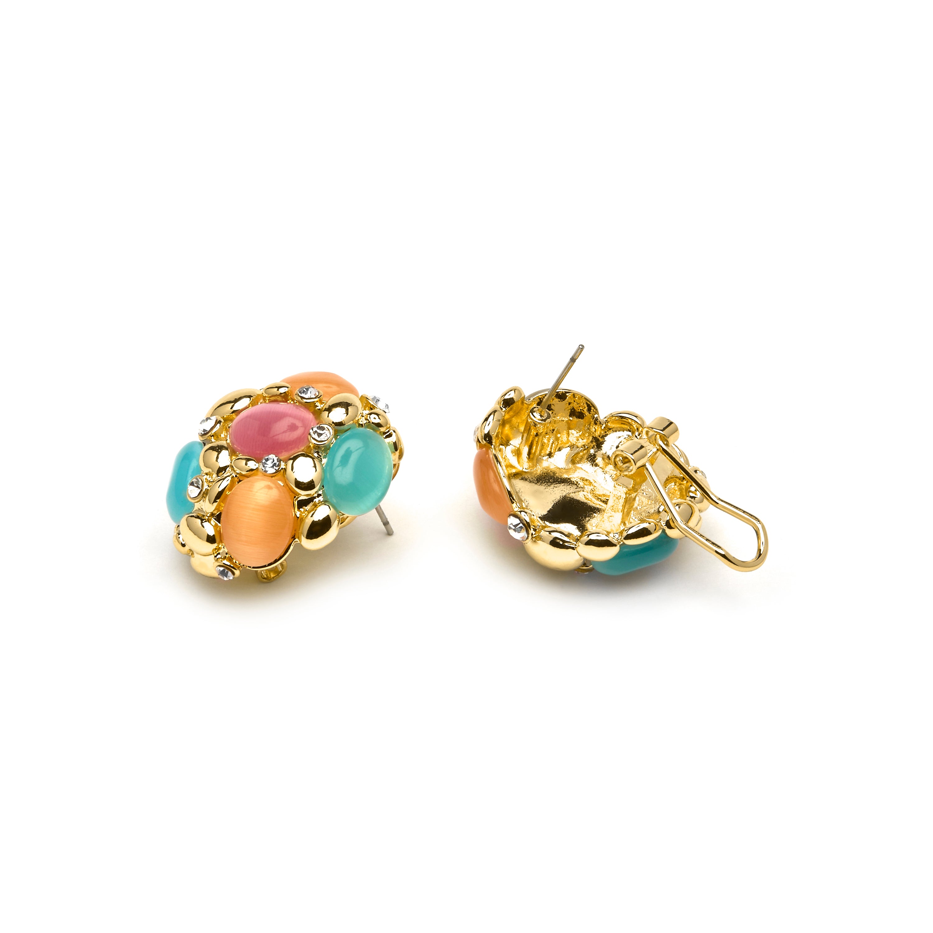 Orecchini Shyal in Occhio di Gatto Multicolore con finitura in oro giallo 18k