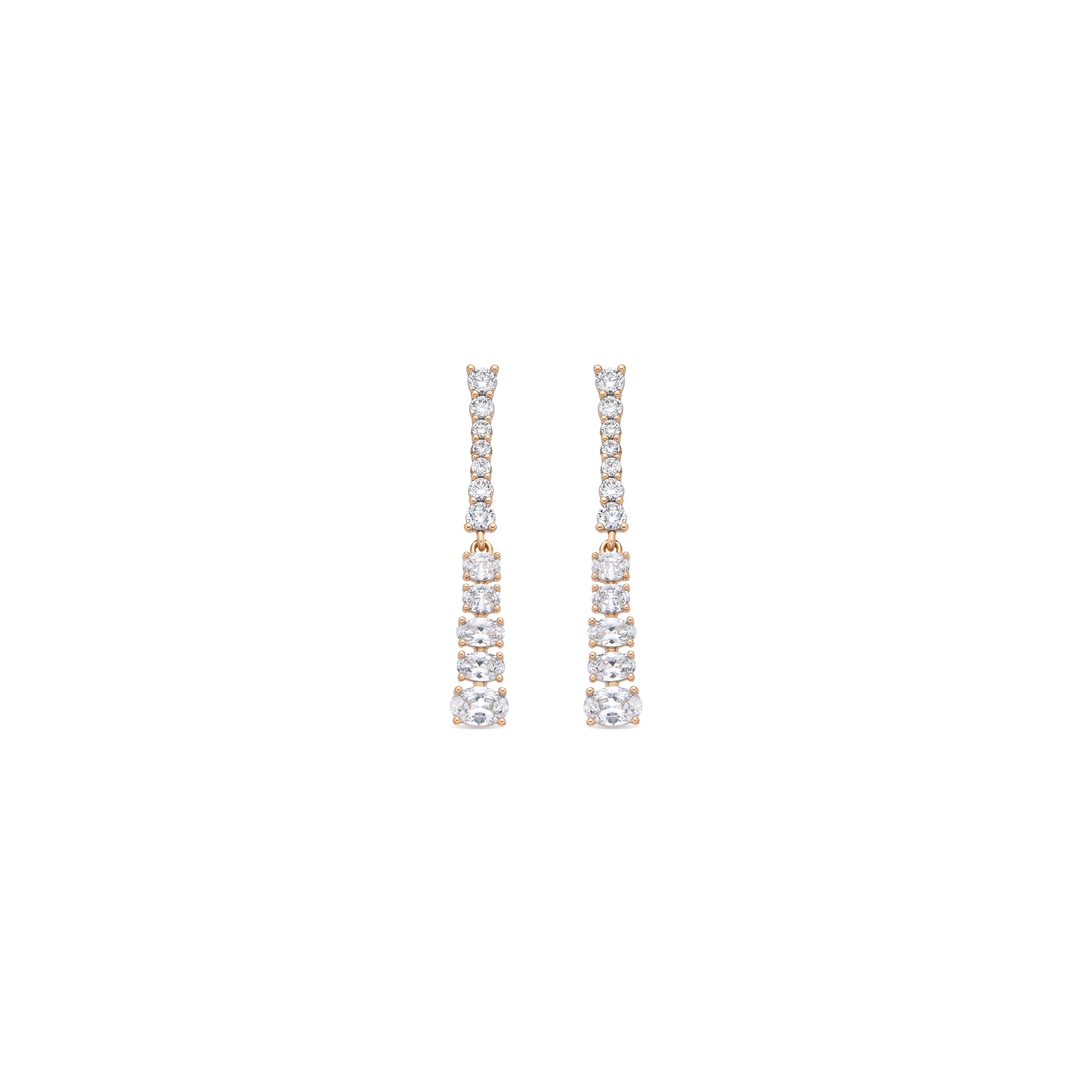 18k Yellow Gold Finish Earrings and Brilliant Zirconia - Raium