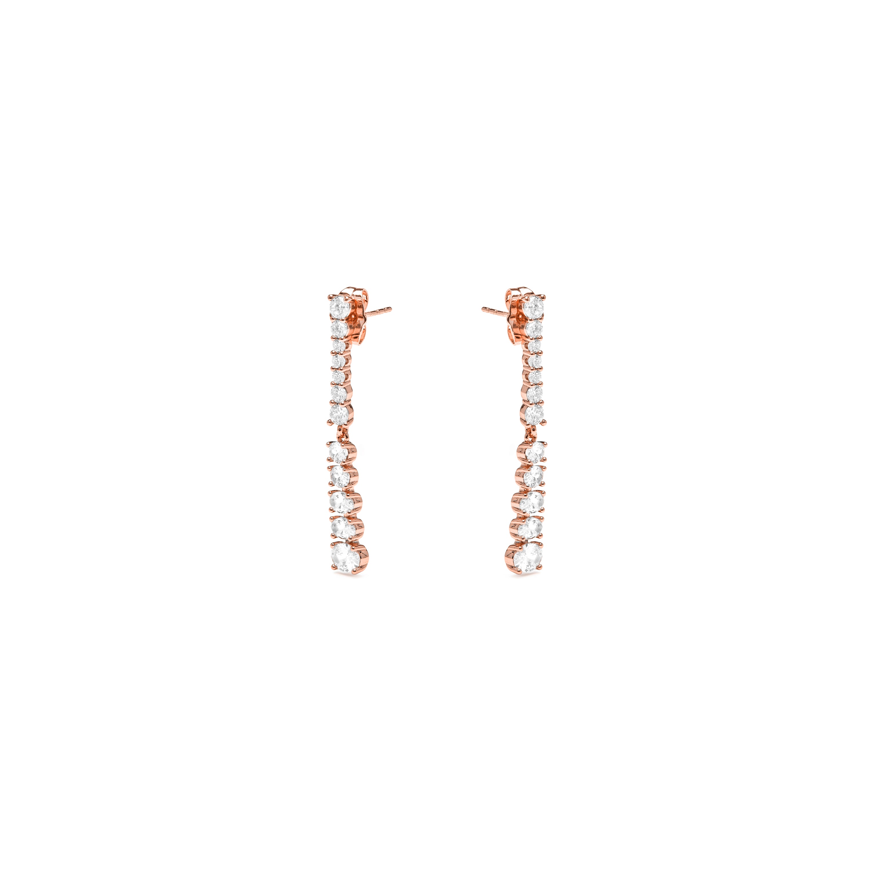 18k Yellow Gold Finish Earrings and Brilliant Zirconia - Raium