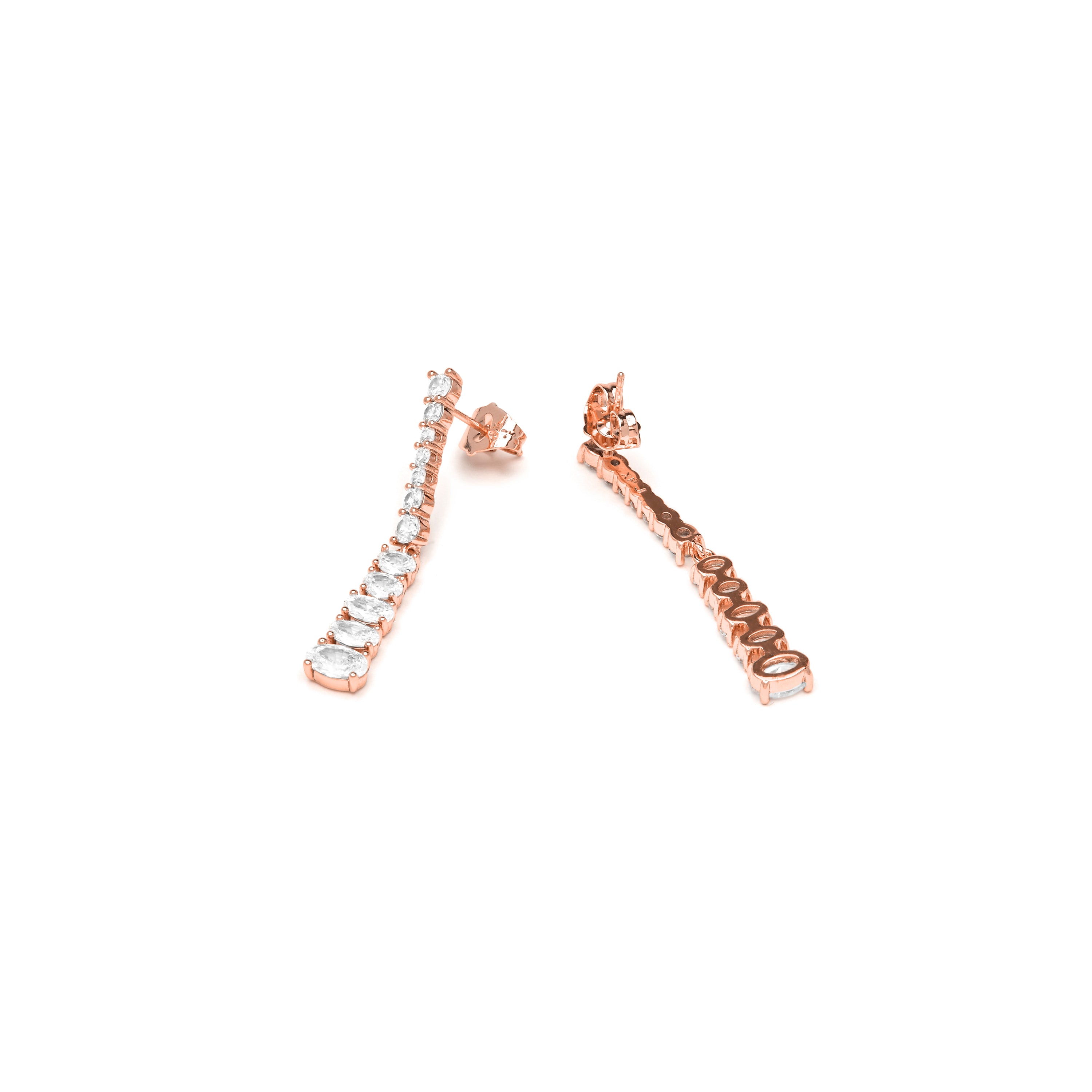 18k Yellow Gold Finish Earrings and Brilliant Zirconia - Raium