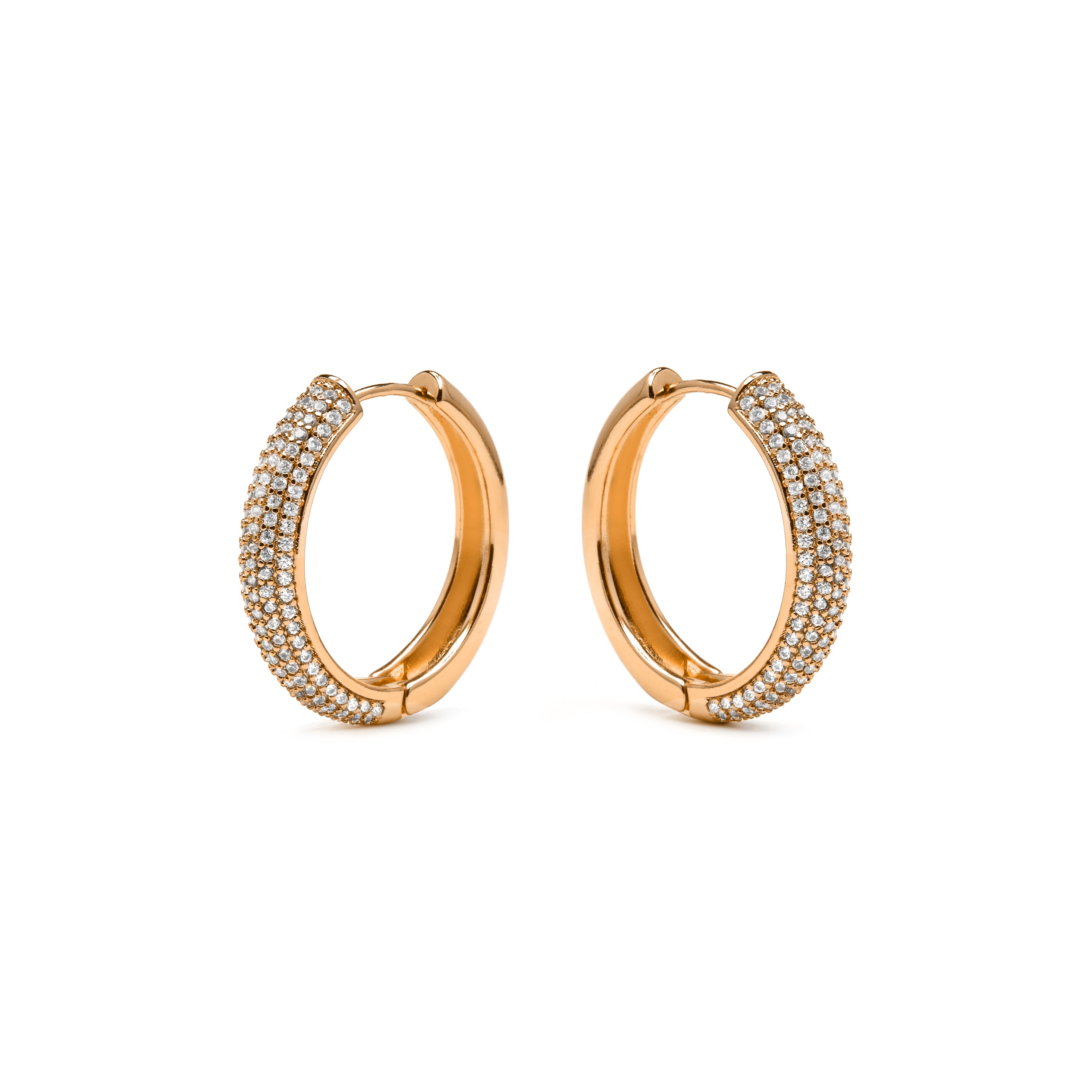 Ohrringe mit 18k Gelbgold-Finish und Brillanter Zirkonia - Mapris