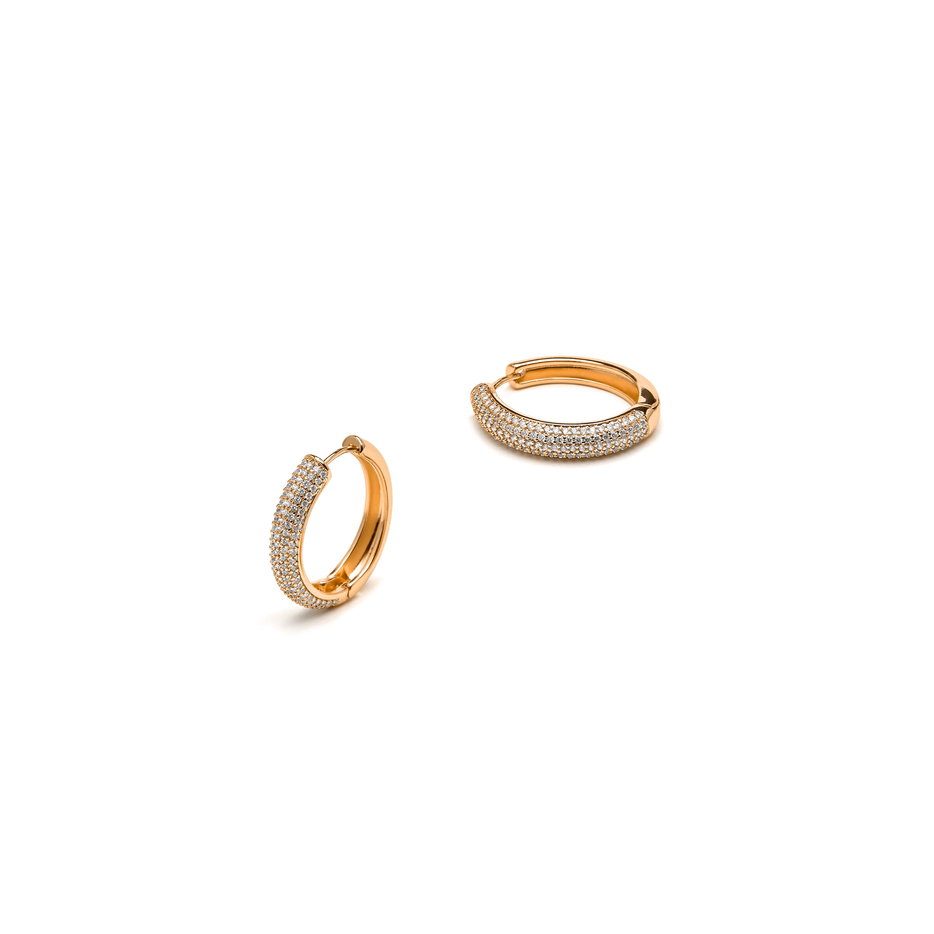 Ohrringe mit 18k Gelbgold-Finish und Brillanter Zirkonia - Mapris
