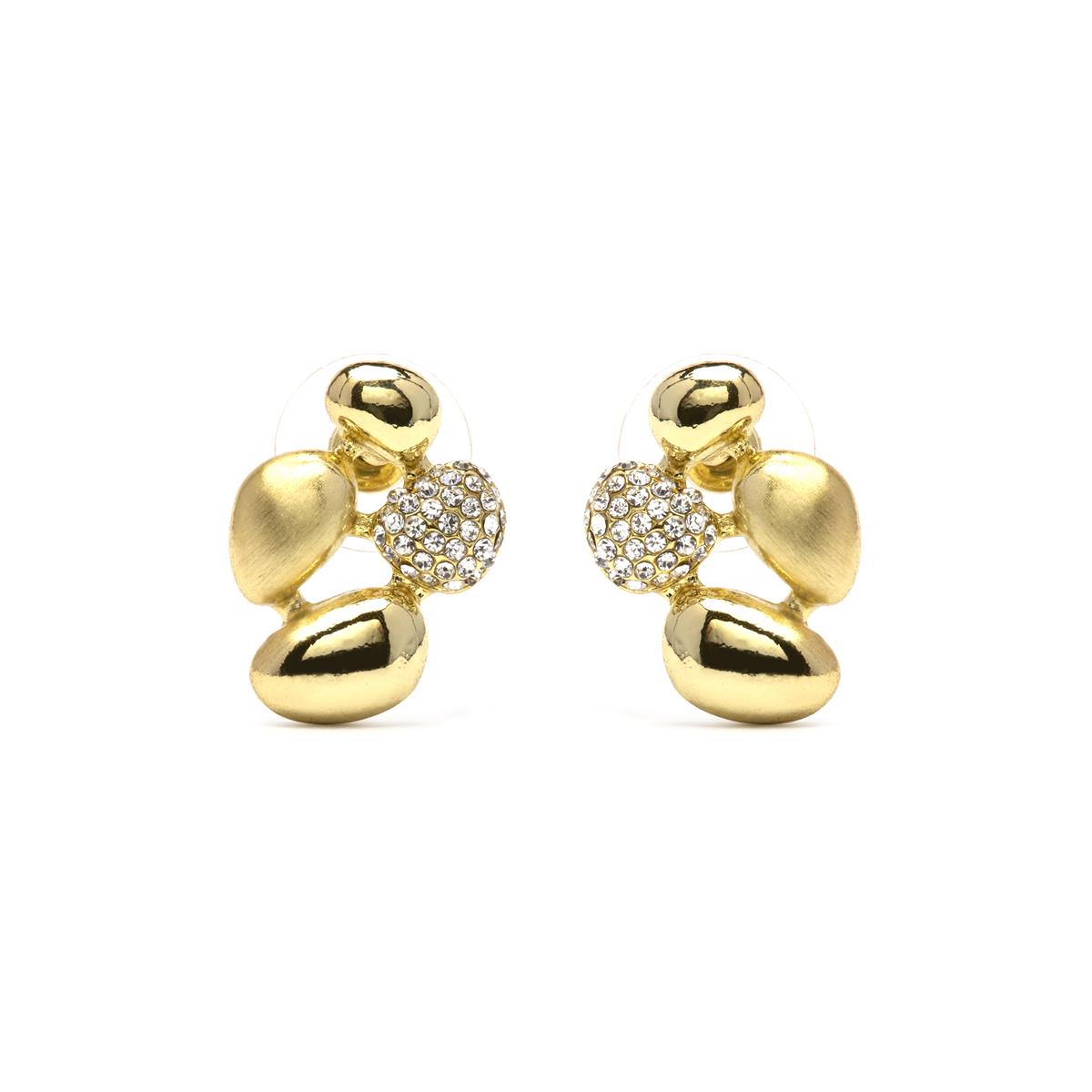 Pendientes de Circonita Brillante acabado en oro amarillo 18k - Dau