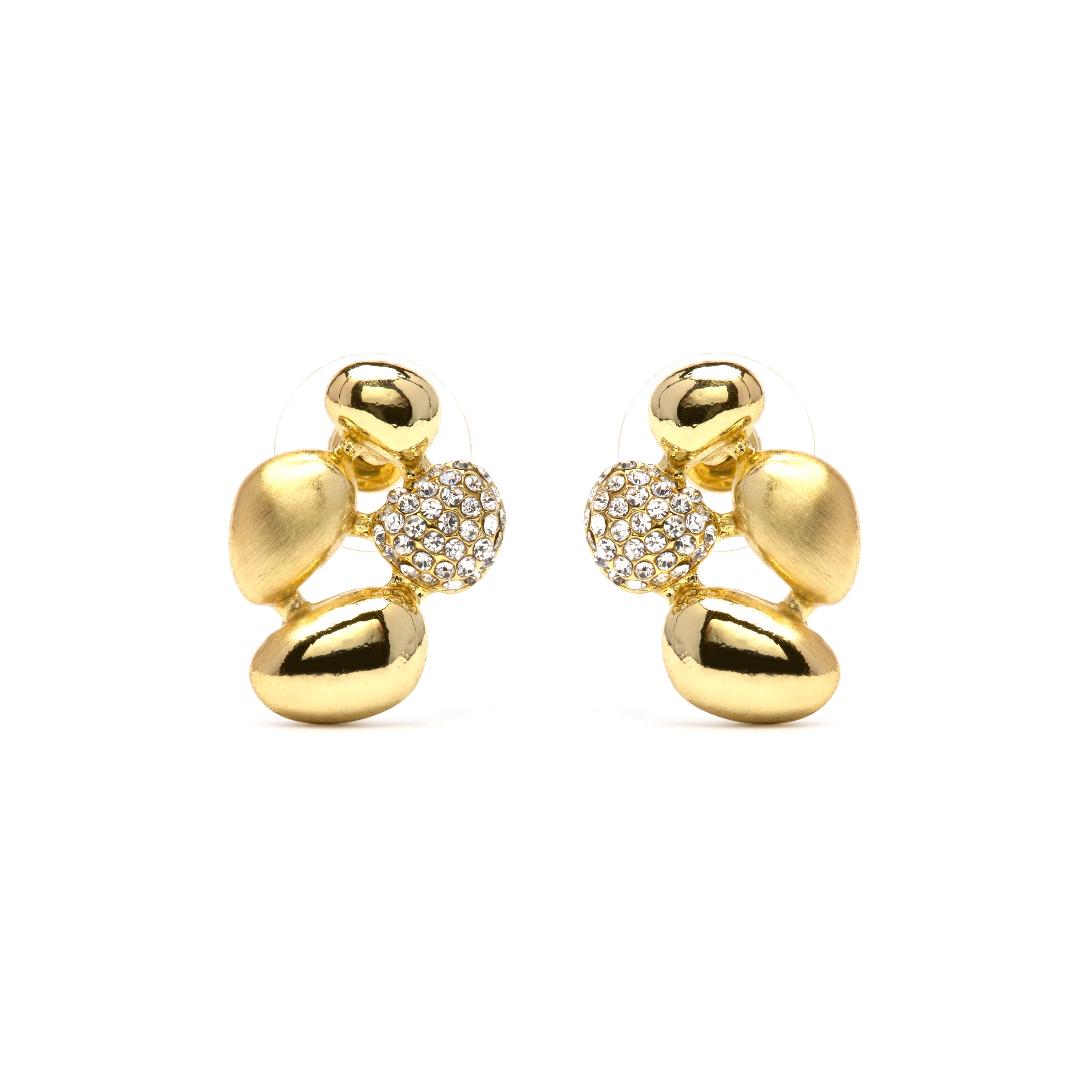Boucles d'oreilles en zircon brillant finition or jaune 18k - Dau