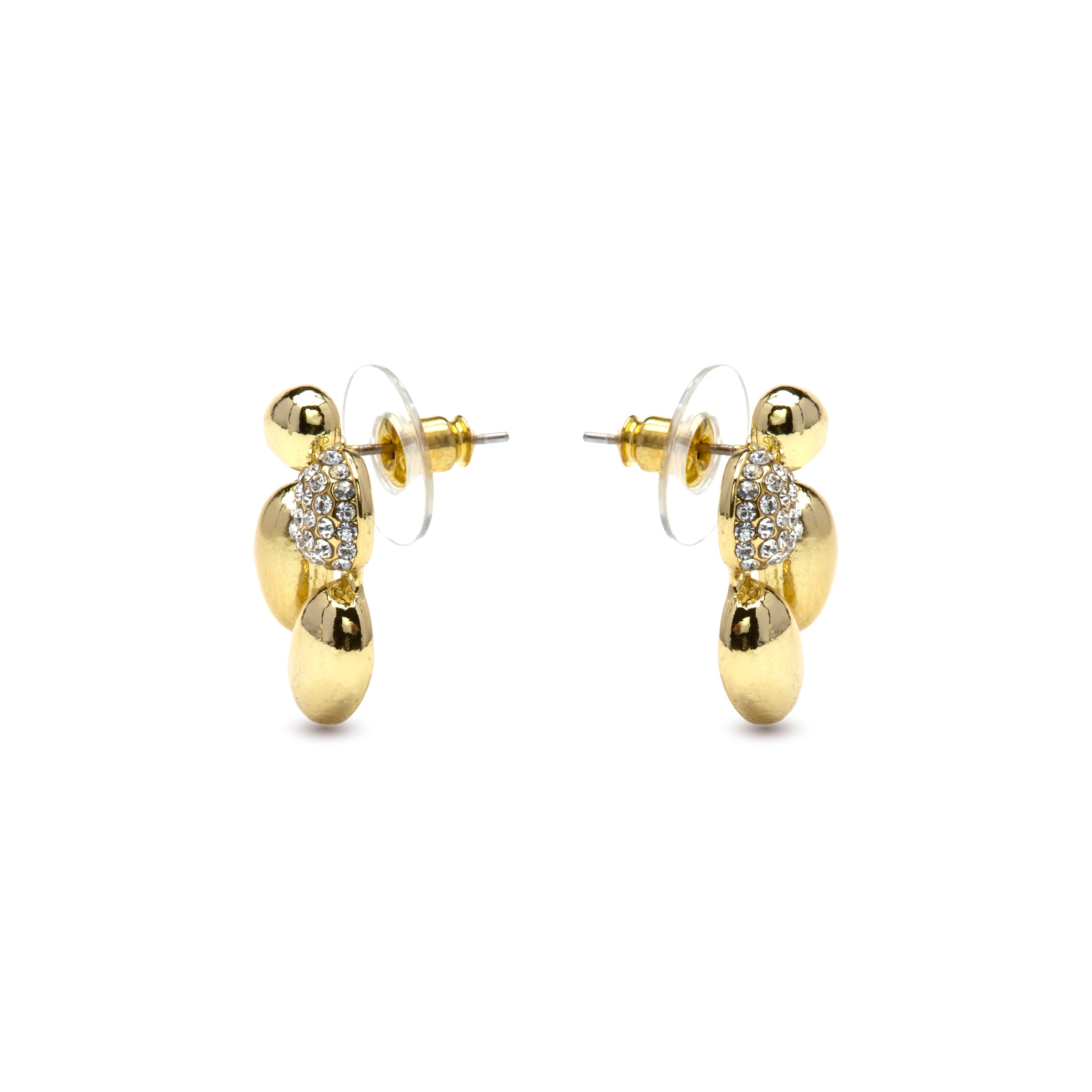 Boucles d'oreilles en zircon brillant finition or jaune 18k - Dau