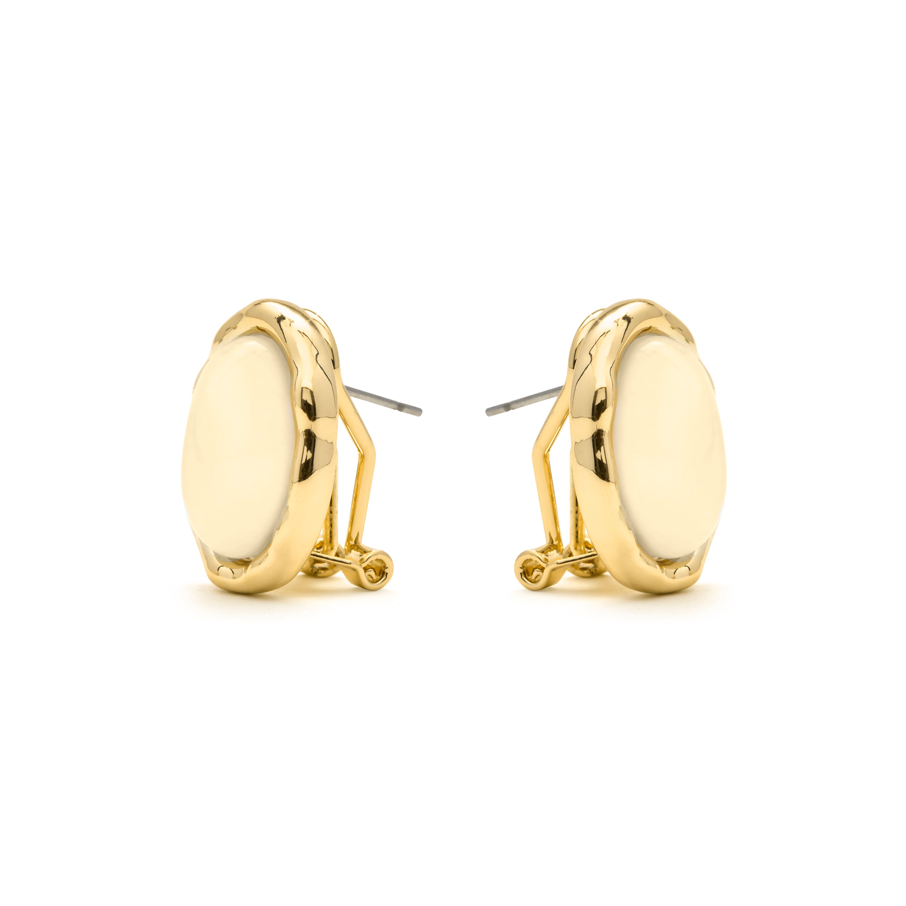 Cat's Eye Earrings with 18k Yellow Gold Finish - Kadrea