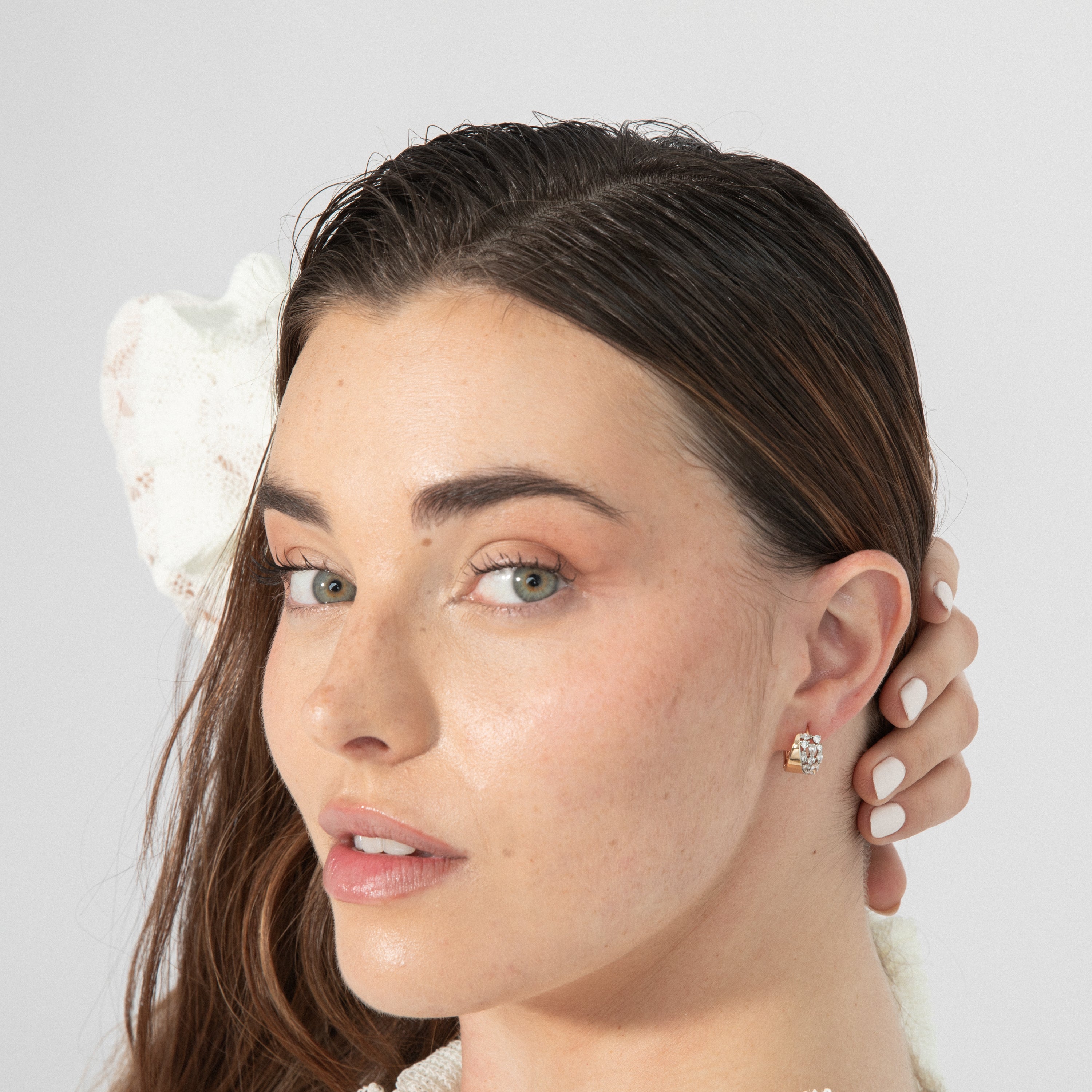 Pendientes acabado oro amarillo de 18k y Circonita Brillante - Yaoti