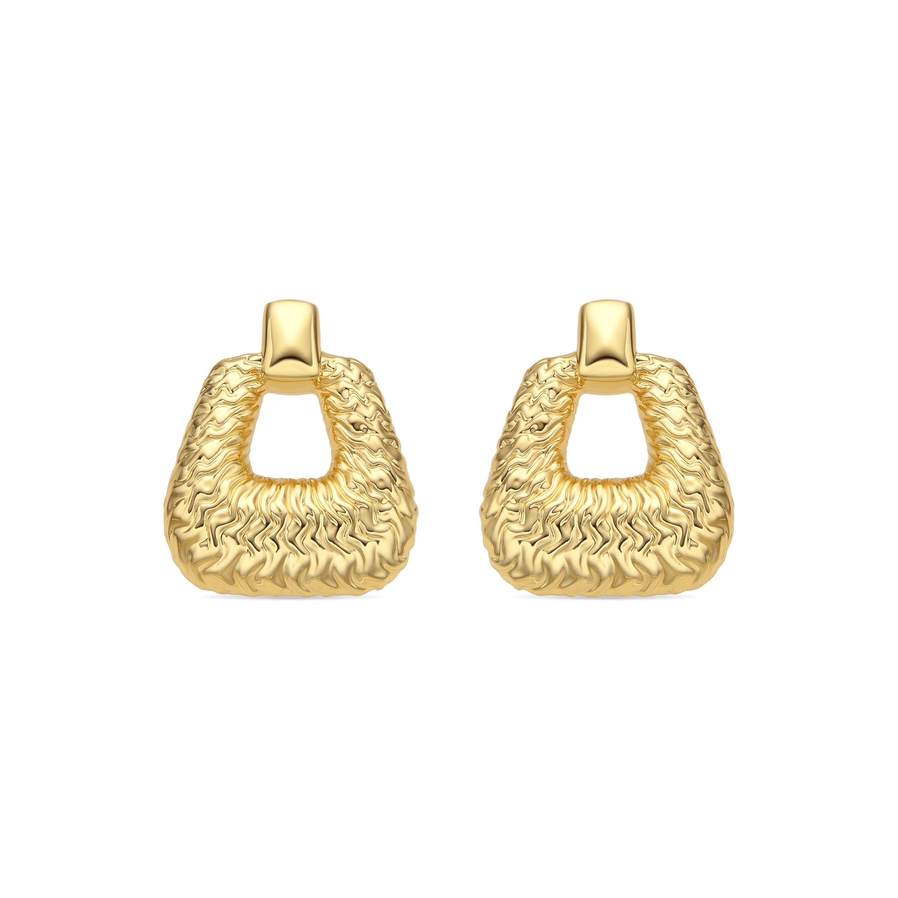 Orecchini finitura oro giallo 18k e zircone brillante - Virio