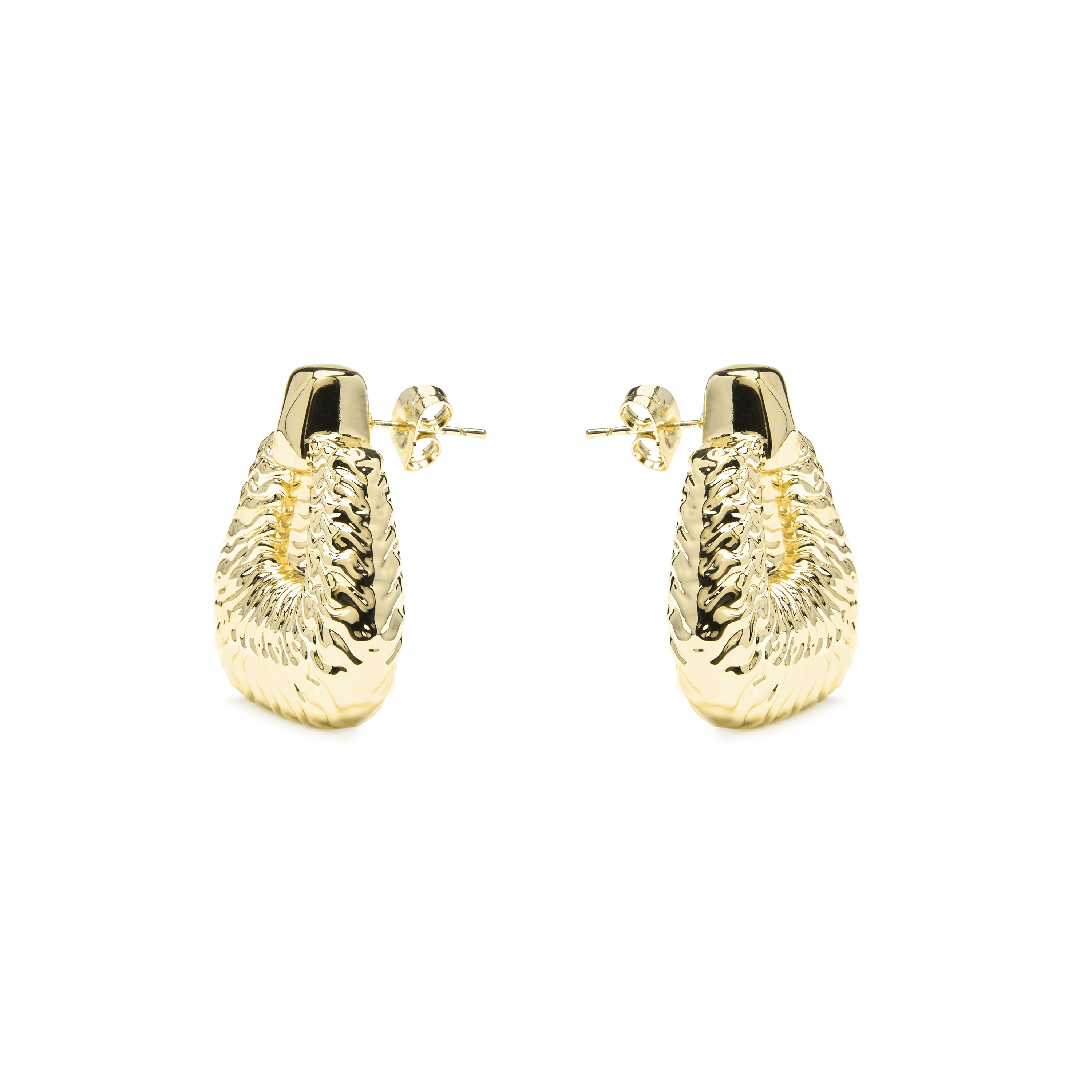 Orecchini finitura oro giallo 18k e zircone brillante - Virio