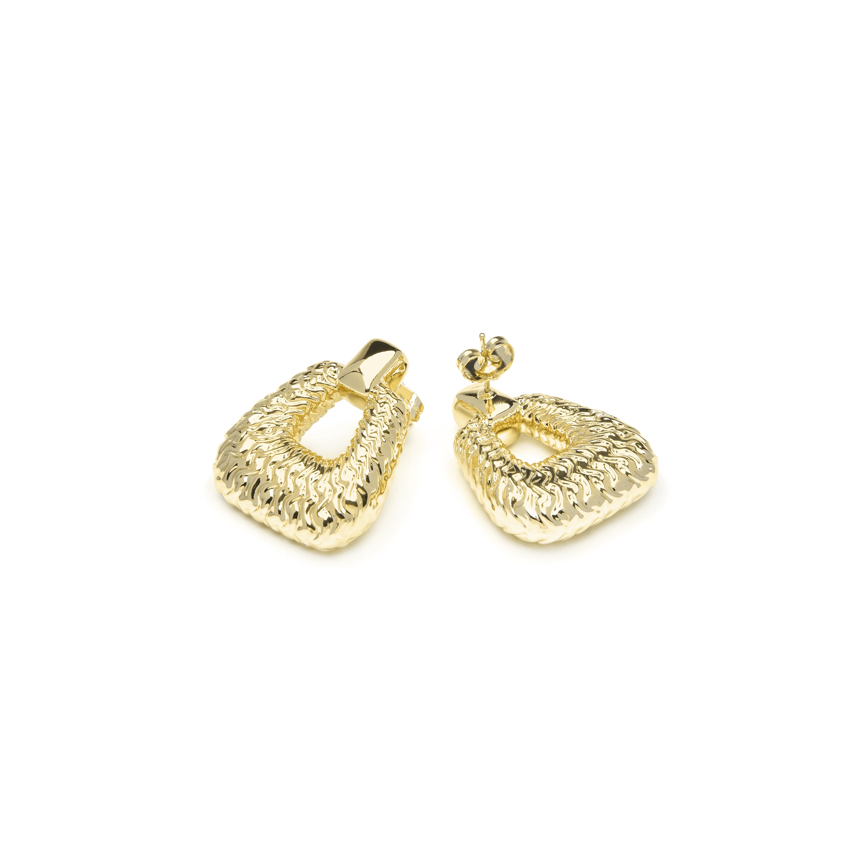 Orecchini finitura oro giallo 18k e zircone brillante - Virio