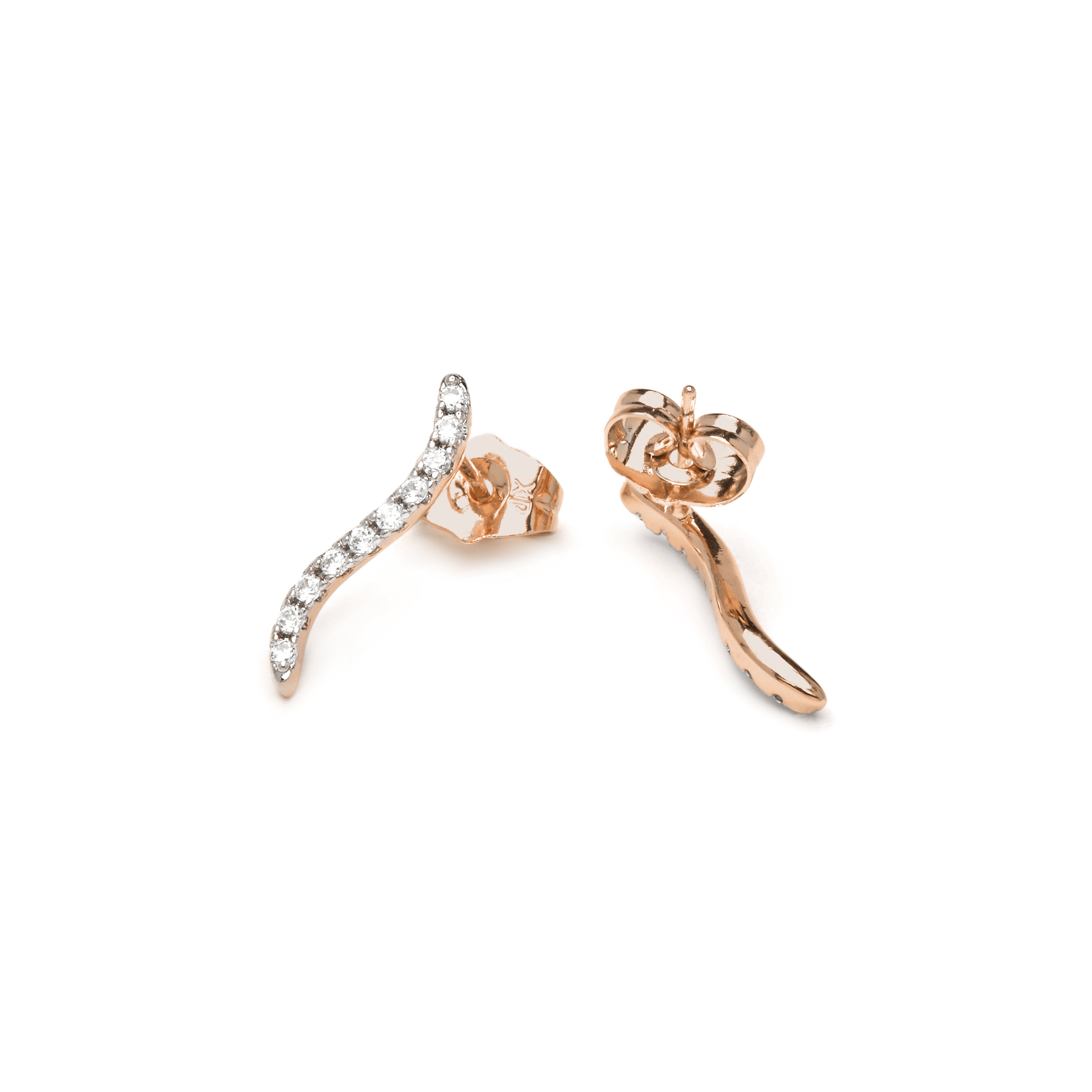Pendientes acabado oro amarillo de 18k y Circonita Brillante - Okus