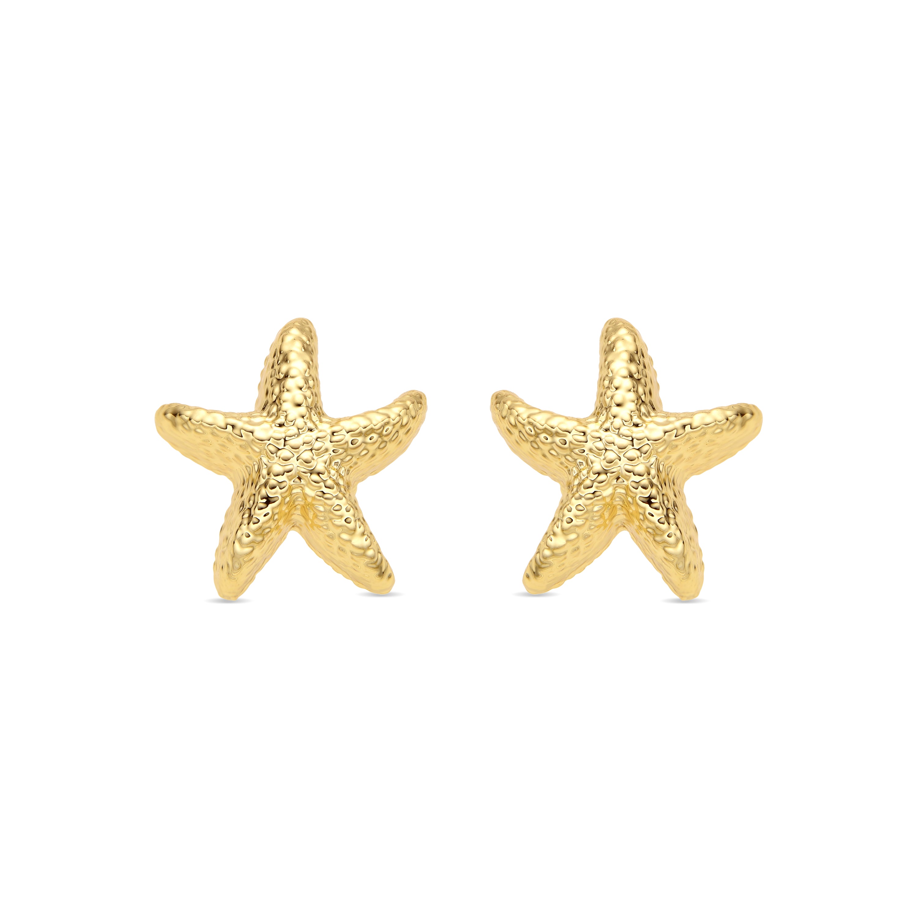 Boucles d'oreilles finition or jaune 18 carats et zircon brillant - Bellah