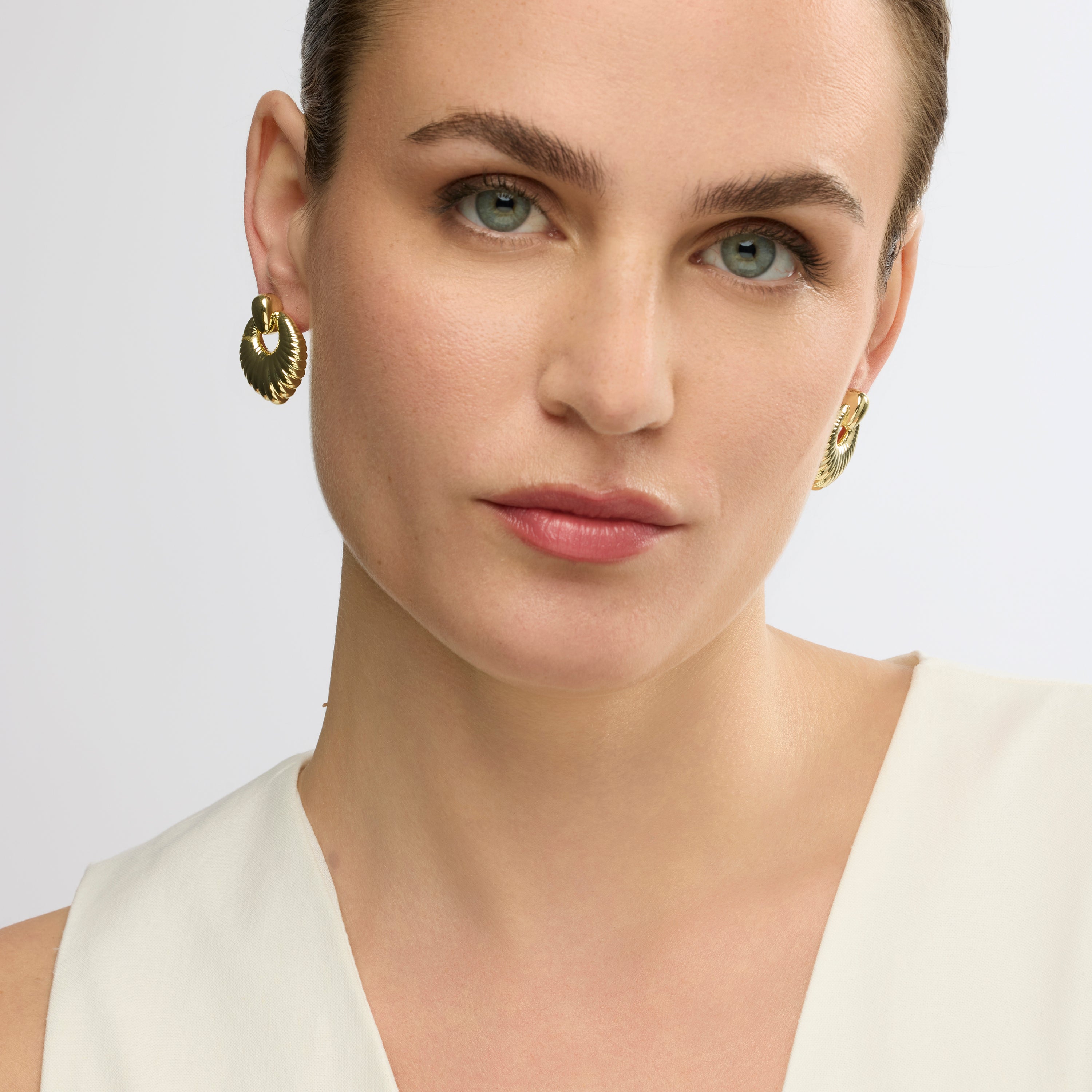 Ohrringe mit 18k Gelbgold-Finish - Rajba