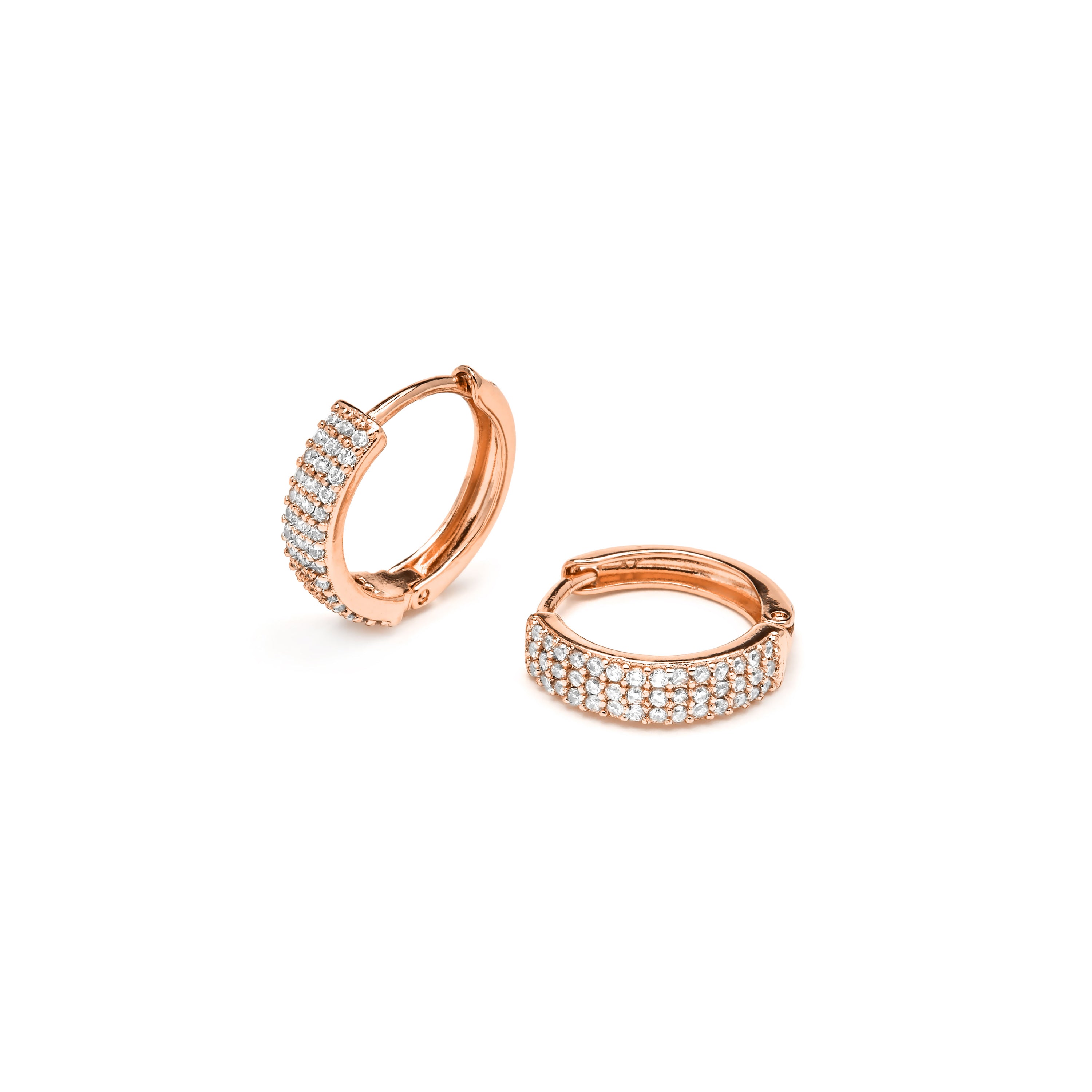 Sparkling Cubic Zirconia Earrings with 18k Yellow Gold Finish - Checkti