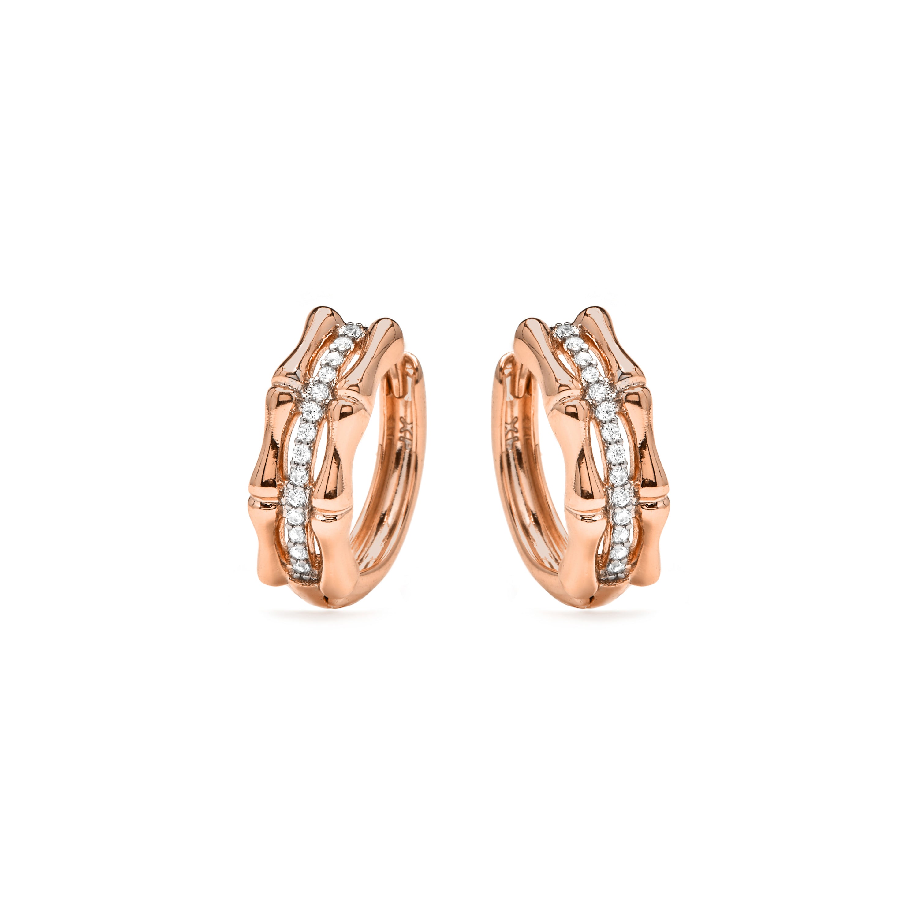 Brincos de Zircónia Brilhante com acabamento em ouro amarelo de 18k - Zuryde