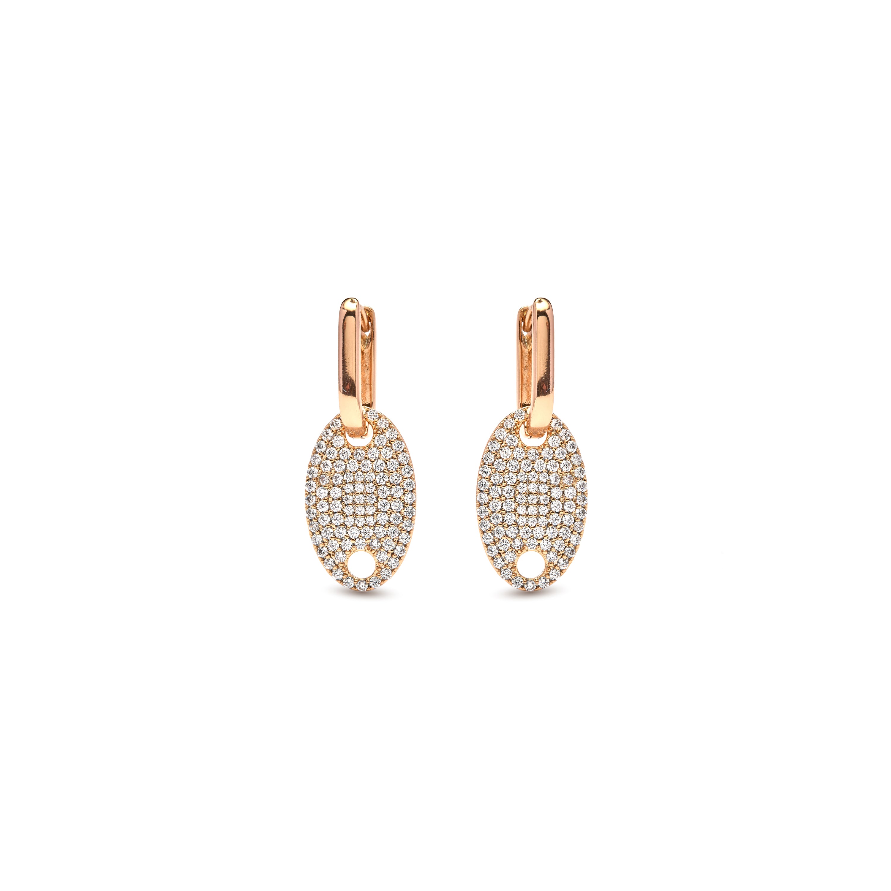 Pendientes de Circonita Brillante acabado en oro amarillo de 18k - Krero