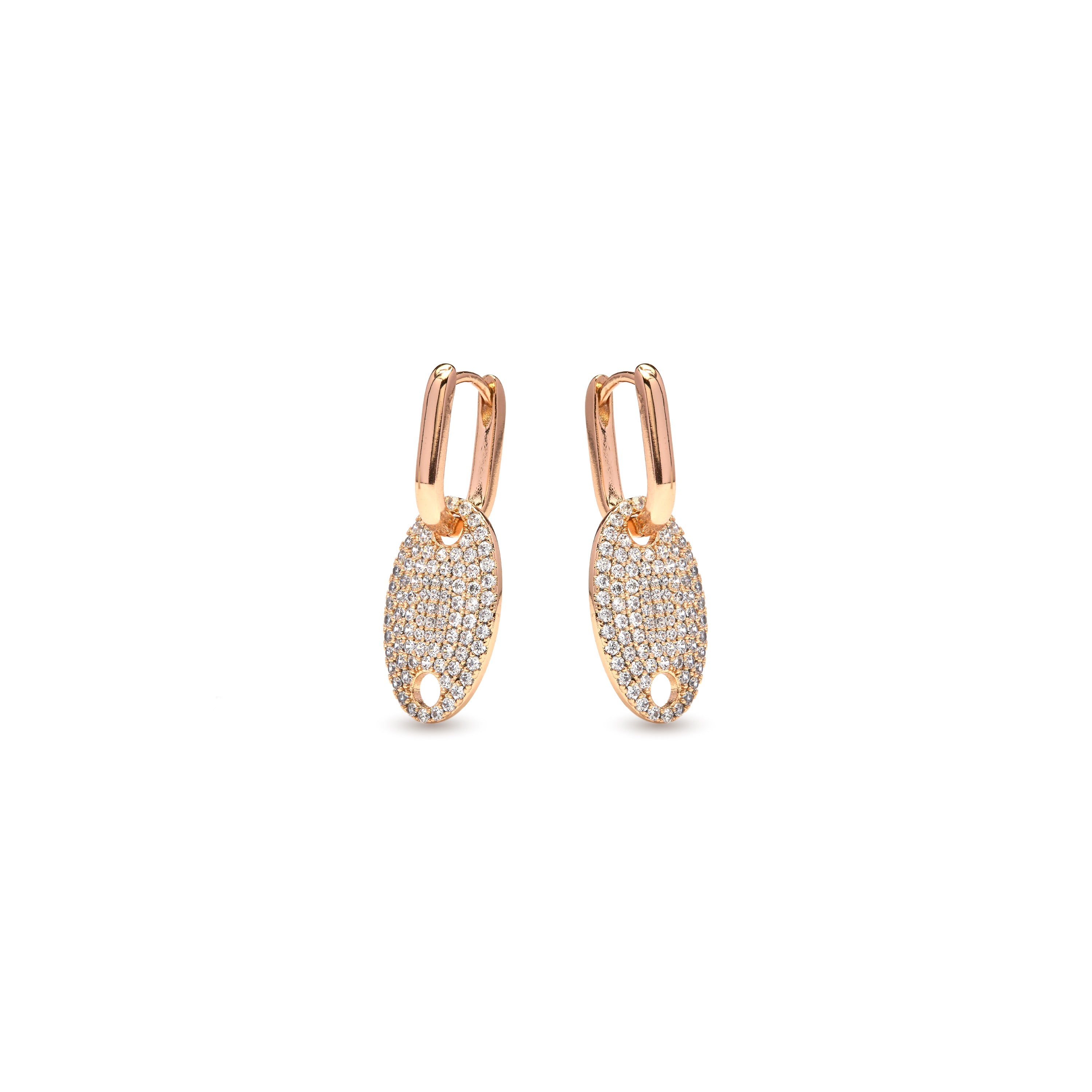 Pendientes de Circonita Brillante acabado en oro amarillo de 18k - Krero
