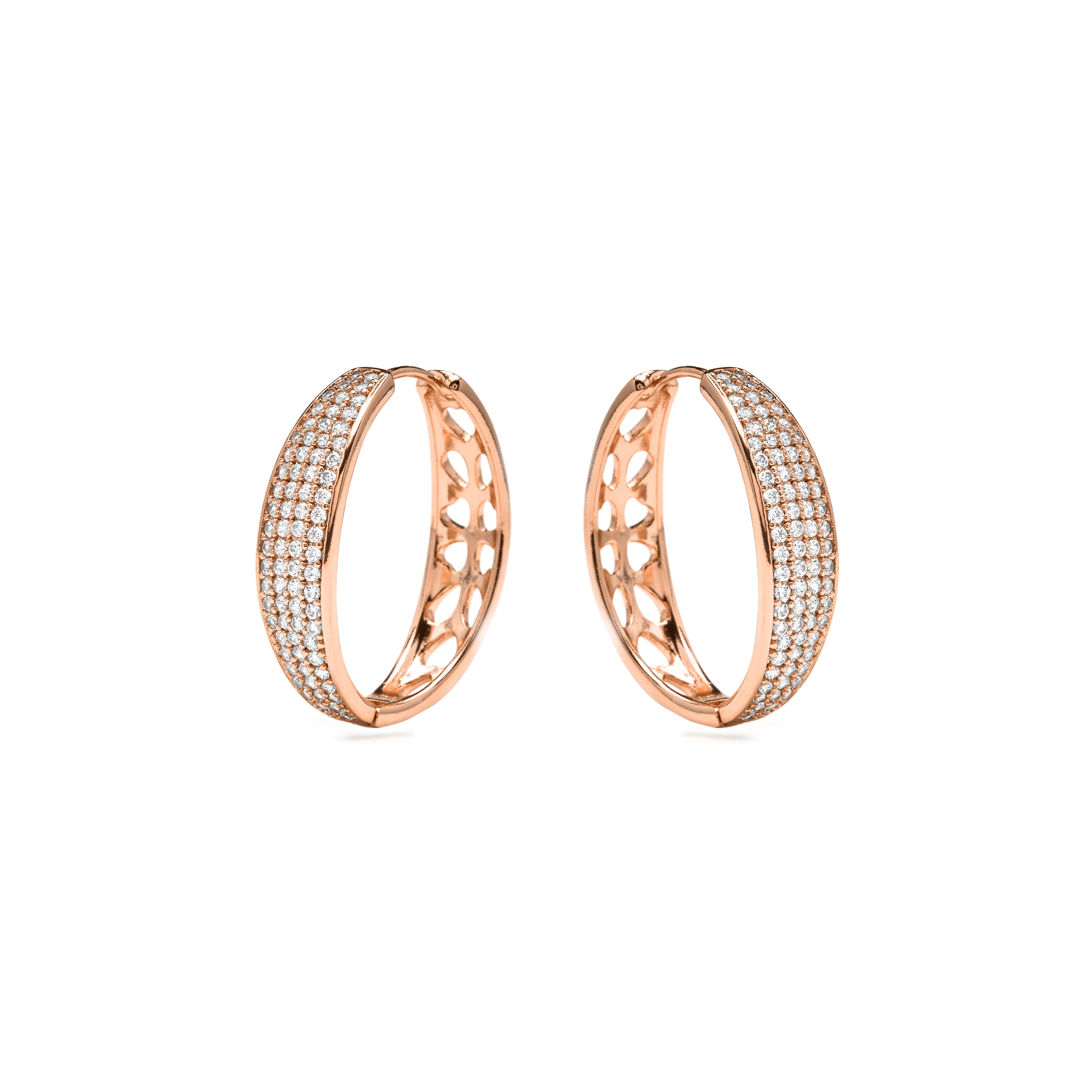 Pendientes de Circonita Brillante acabado en oro amarillo de 18k - Linarg