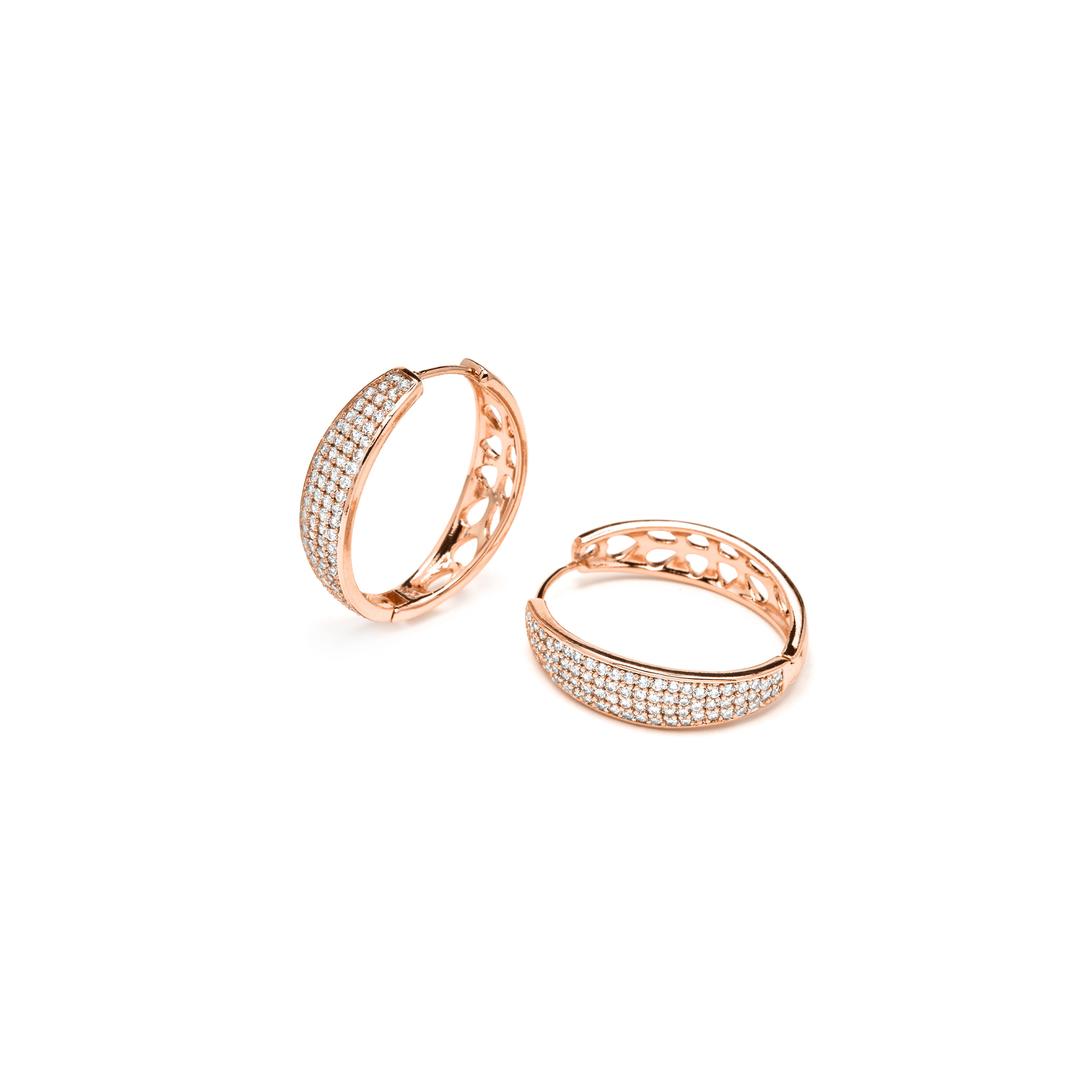 Pendientes de Circonita Brillante acabado en oro amarillo de 18k - Linarg