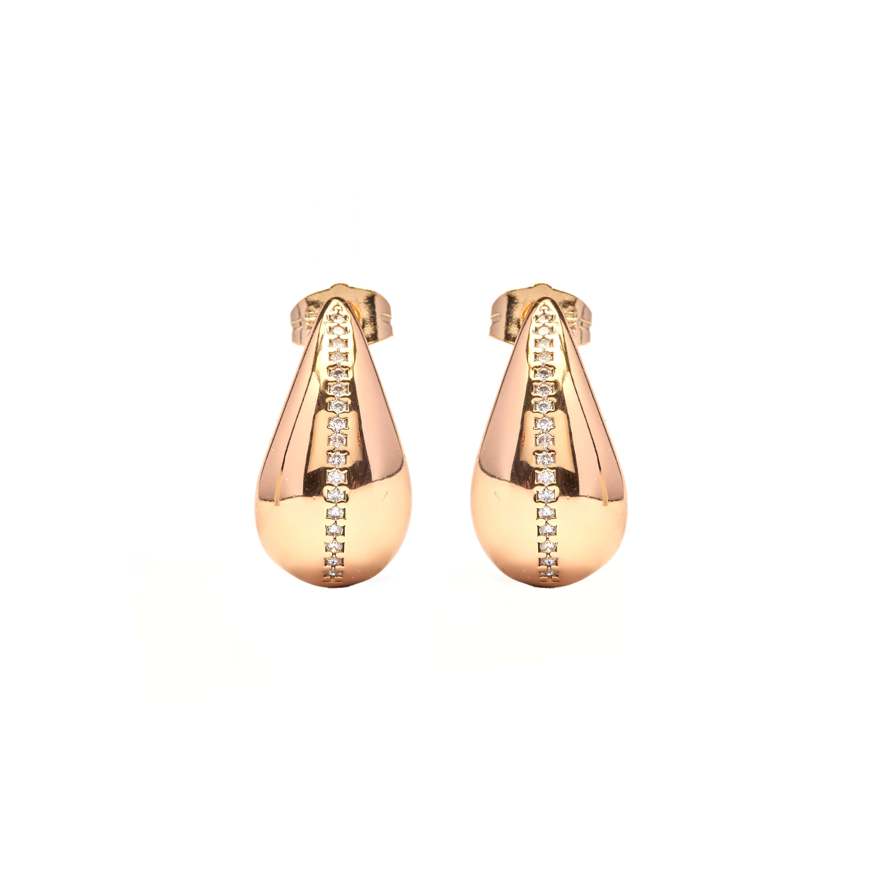 Pendientes de Circonita Brillante acabado en oro amarillo de 18k - Sheeda