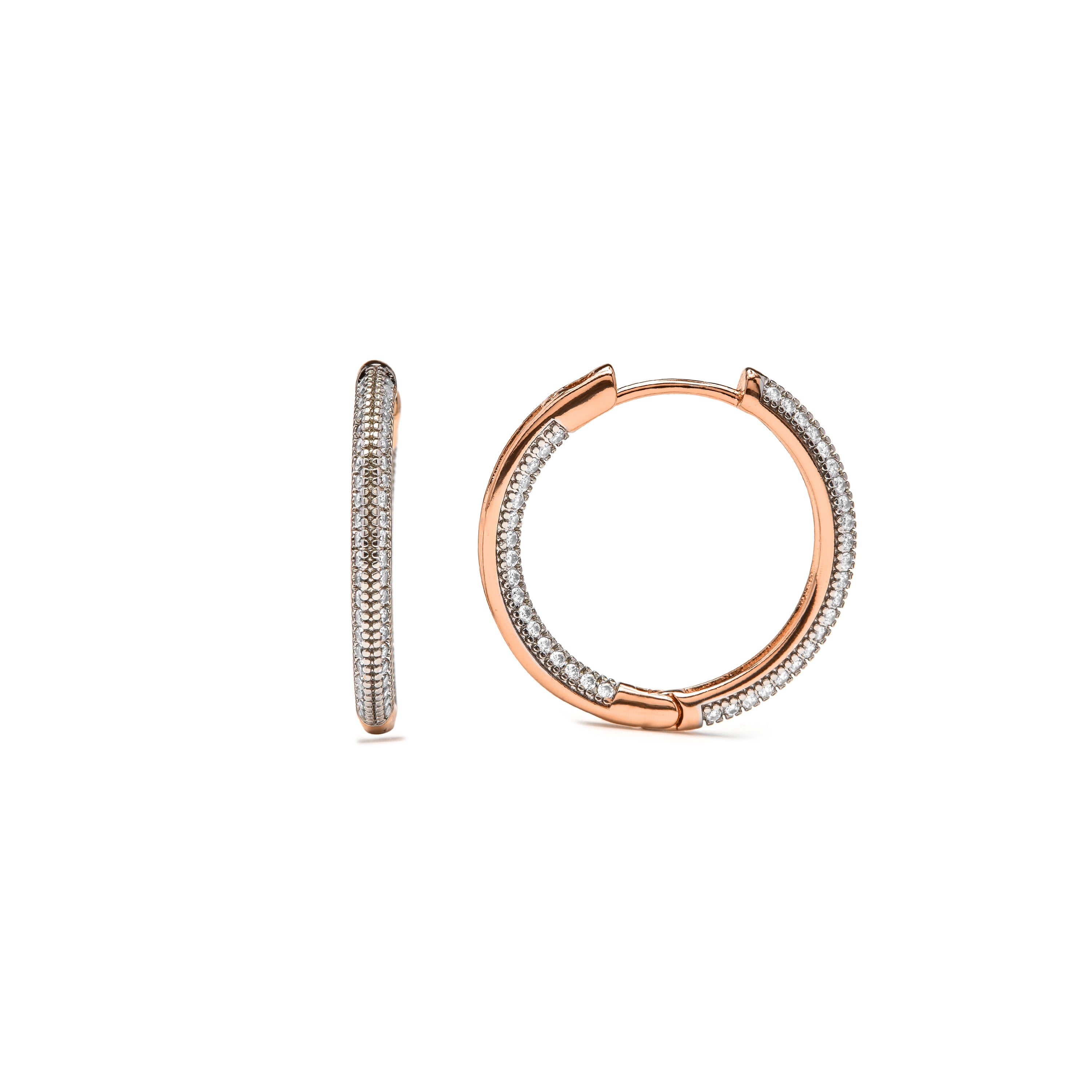 Pendientes de Circonita Brillante acabado en oro amarillo de 18k - Jasoy
