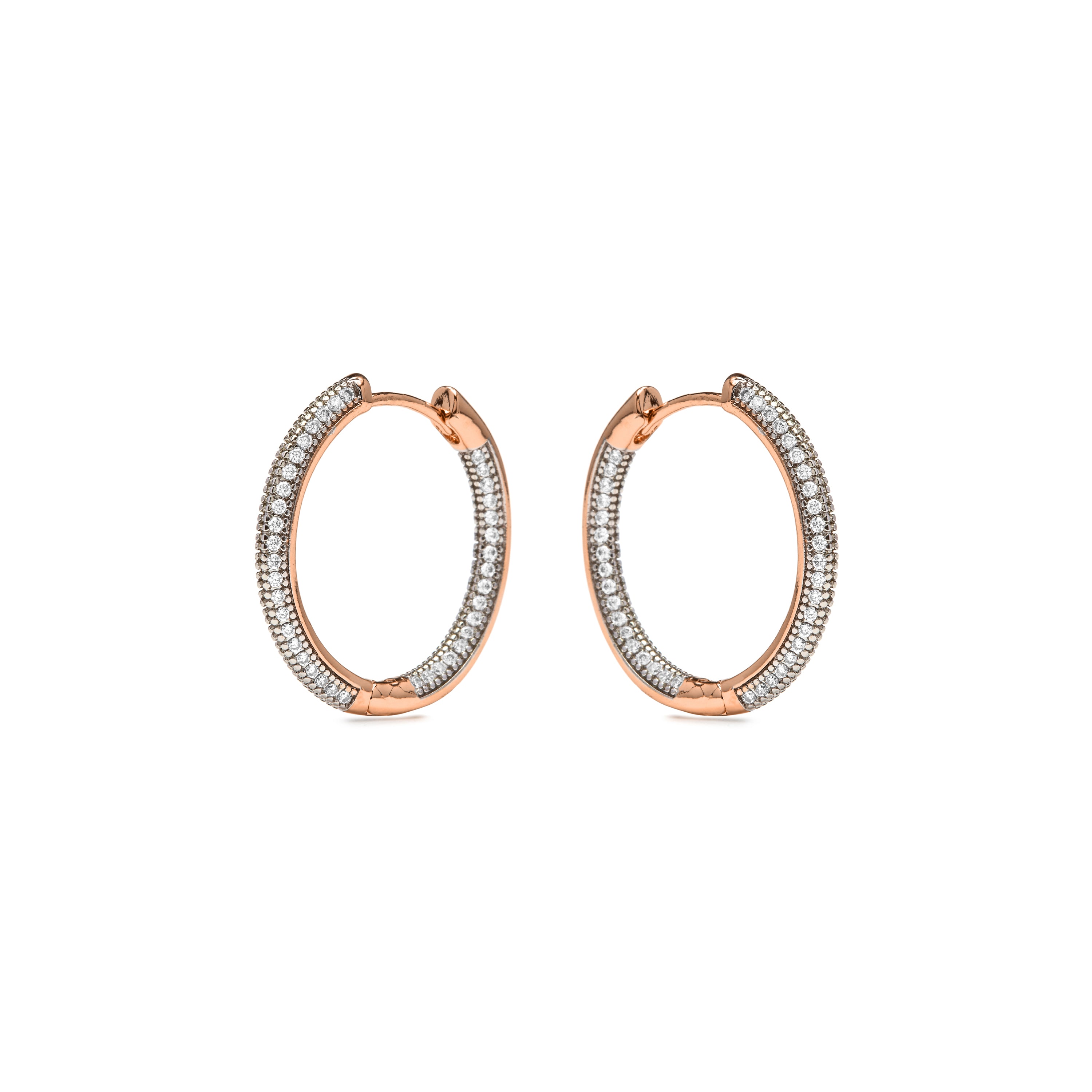 Pendientes de Circonita Brillante acabado en oro amarillo de 18k - Jasoy
