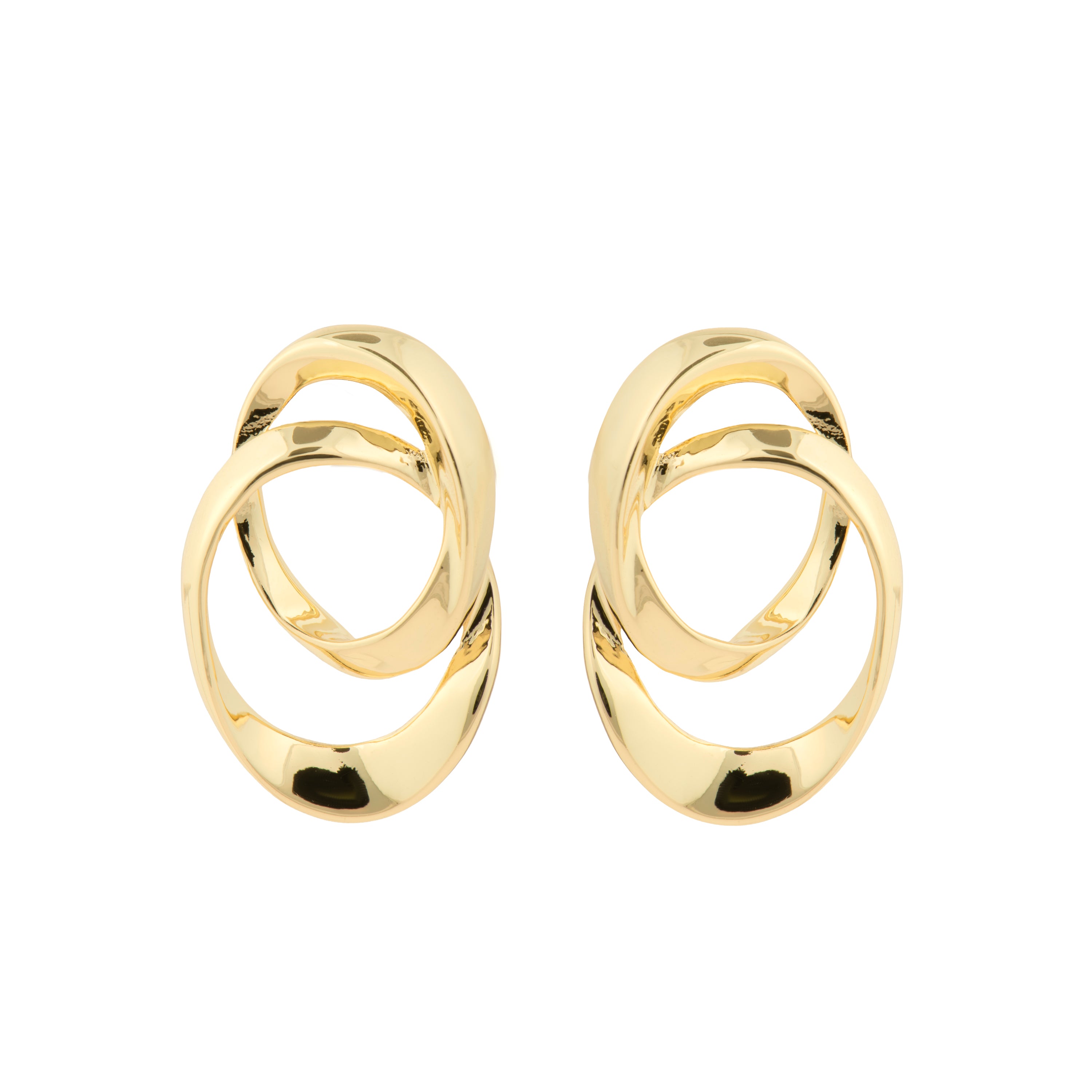 Brincos com acabamento em ouro amarelo 18k - Akor