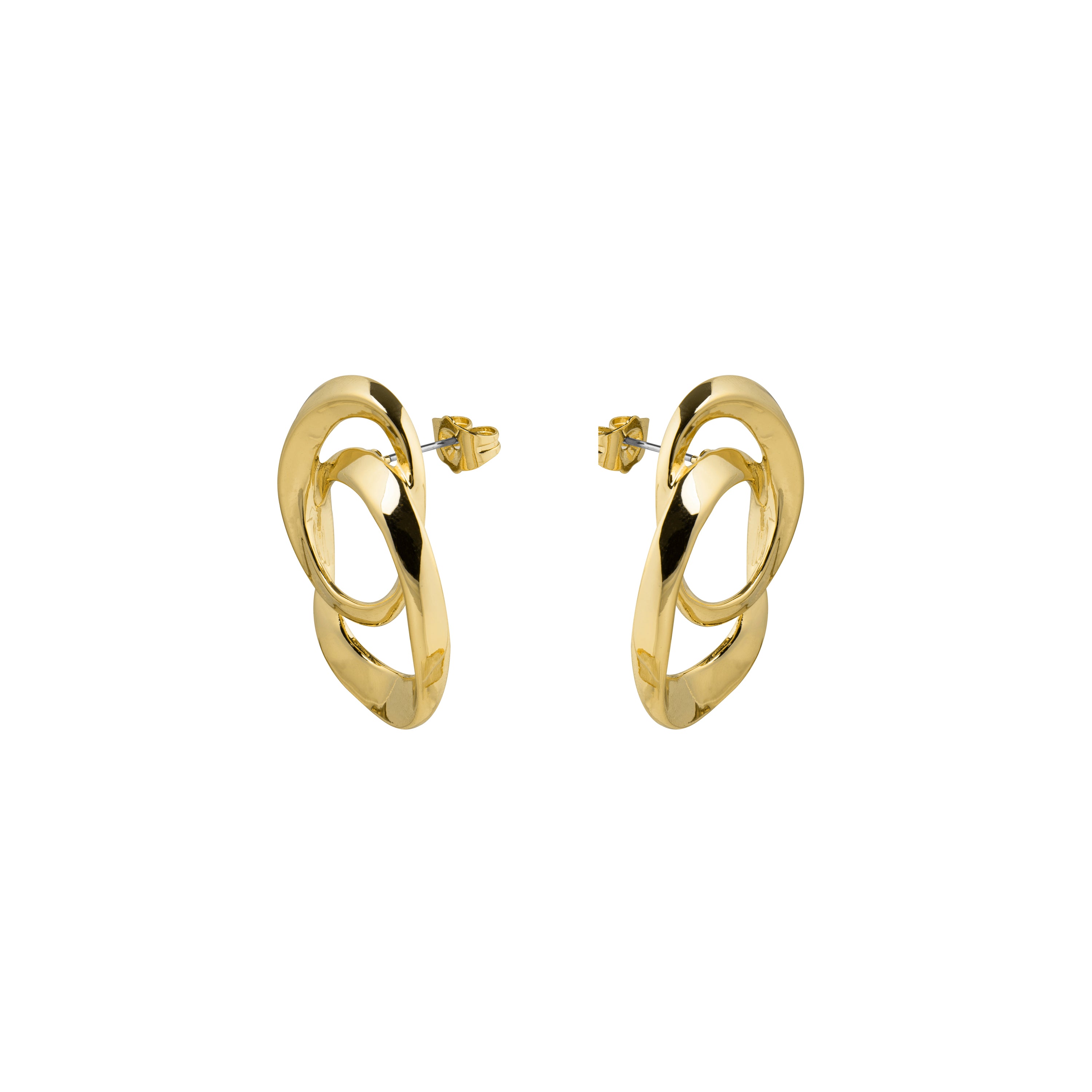 Brincos com acabamento em ouro amarelo 18k - Akor