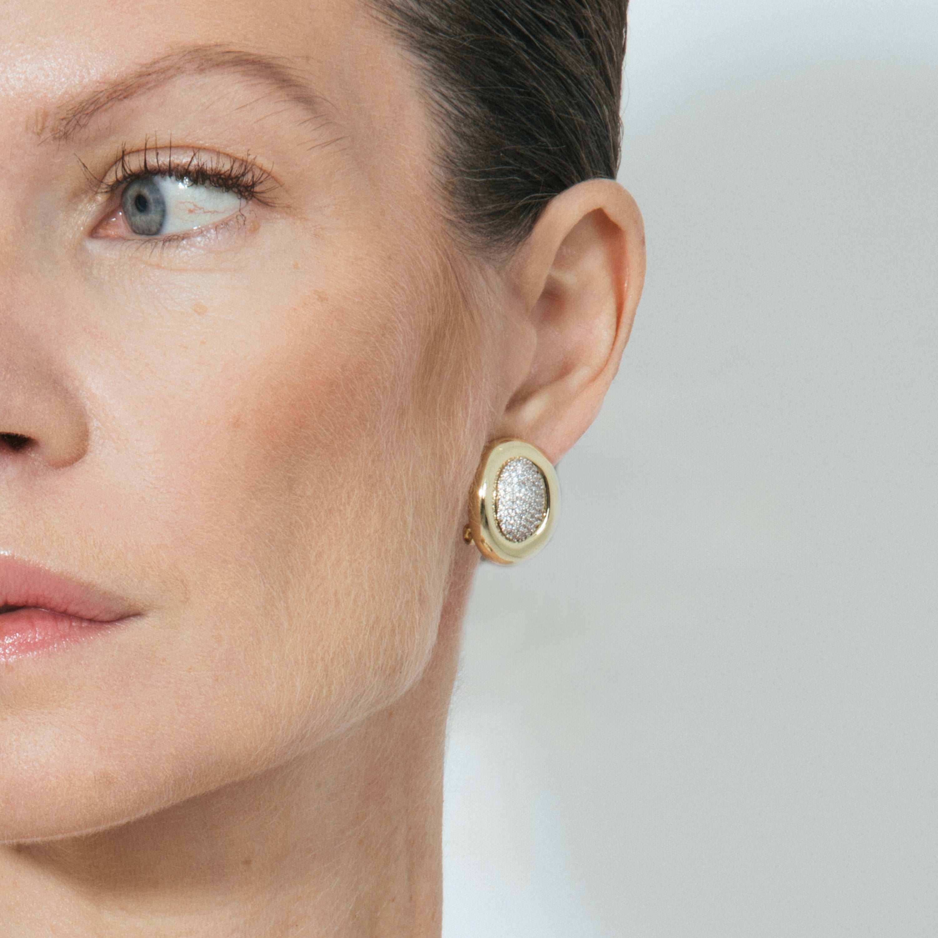 Pendientes de Circonita Brillante acabado en oro amarillo de 18k - Pharra