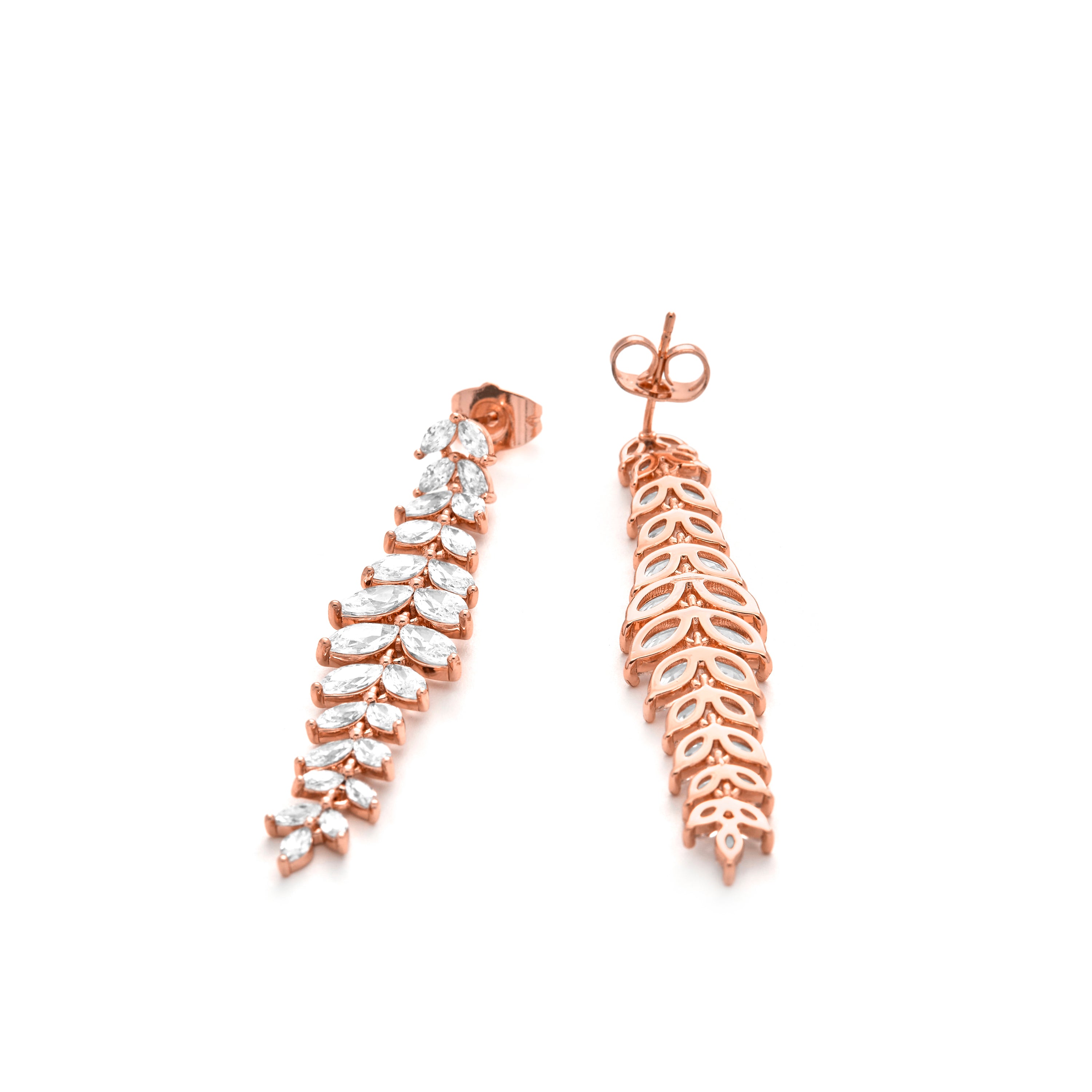 Boucles d'oreilles en zircon brillant finition or jaune 18k - Emal