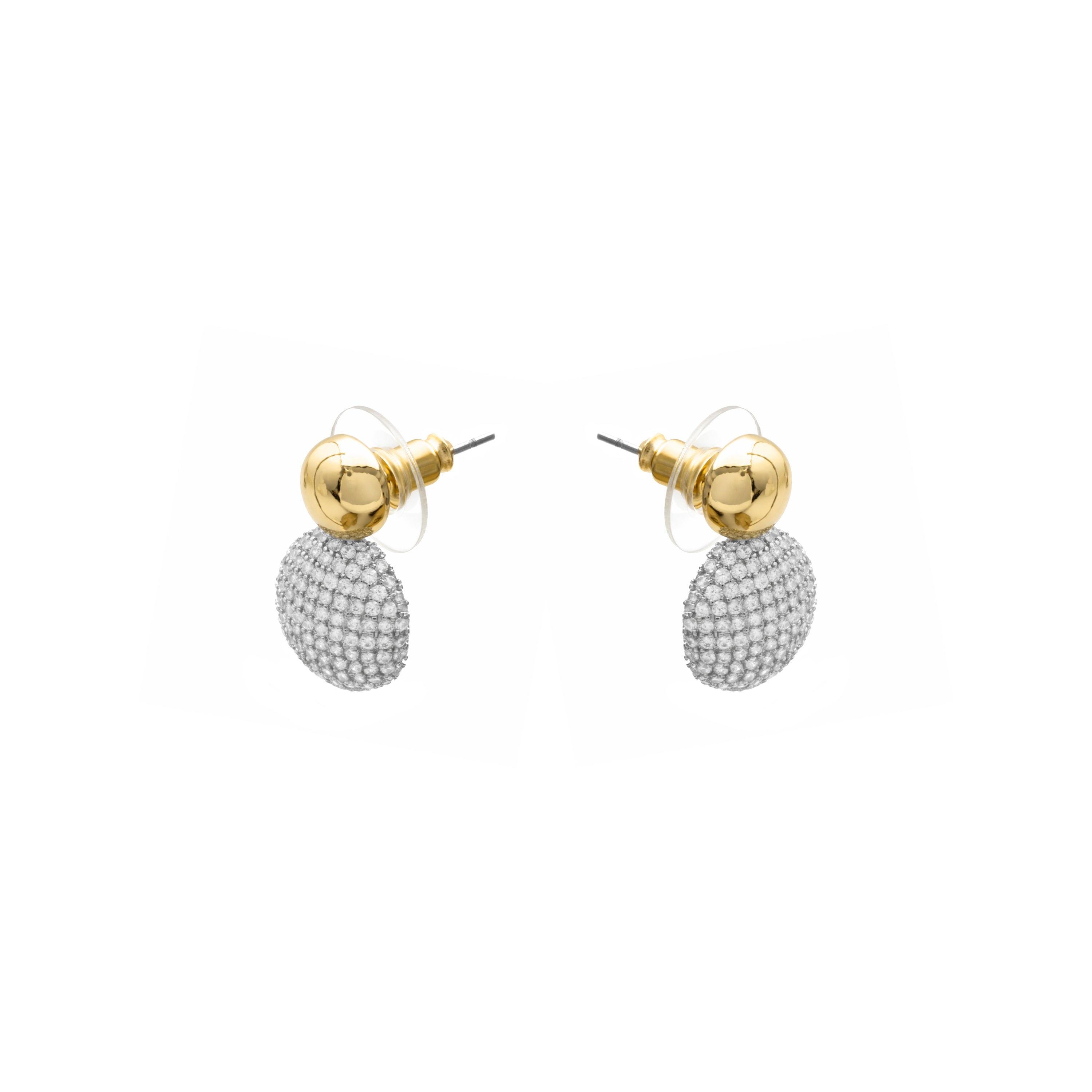 18k Yellow Gold Finish Sparkling Cubic Zirconia Earrings - Avihe