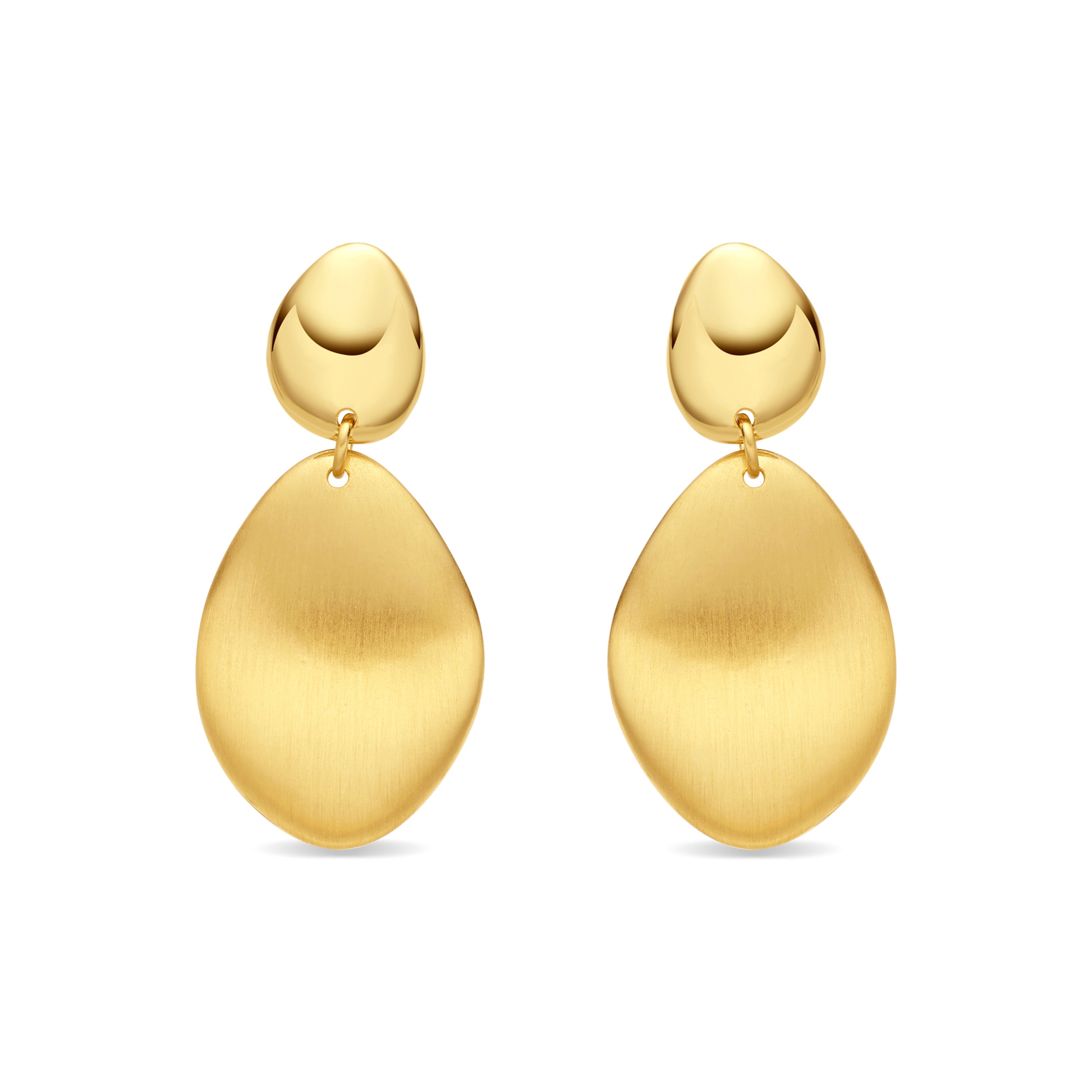 Brincos com acabamento em ouro amarelo de 18k - Biona