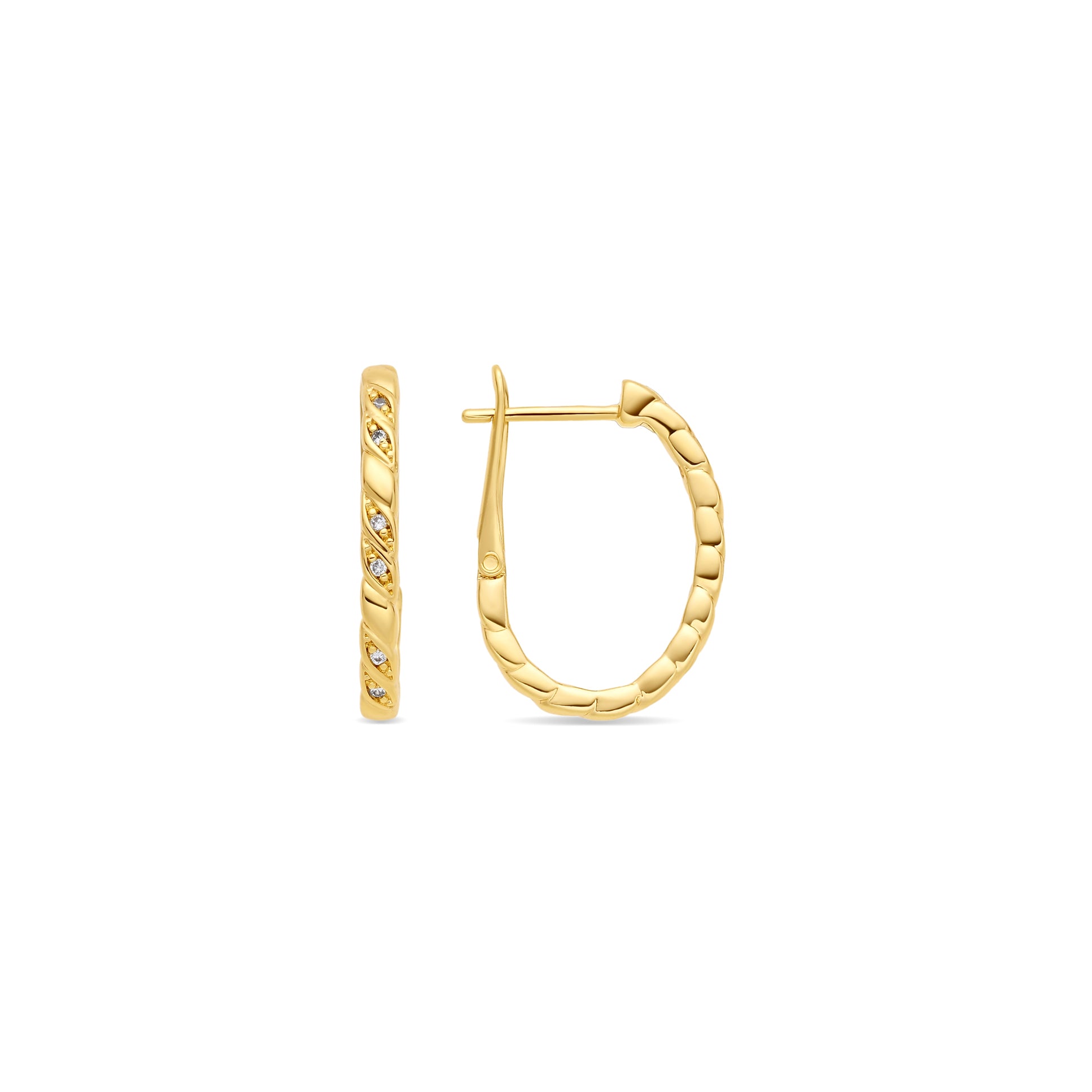 Kruulnaz Ohrringe mit 18k Gelbgold-Finish - Kruulnaz WEISS