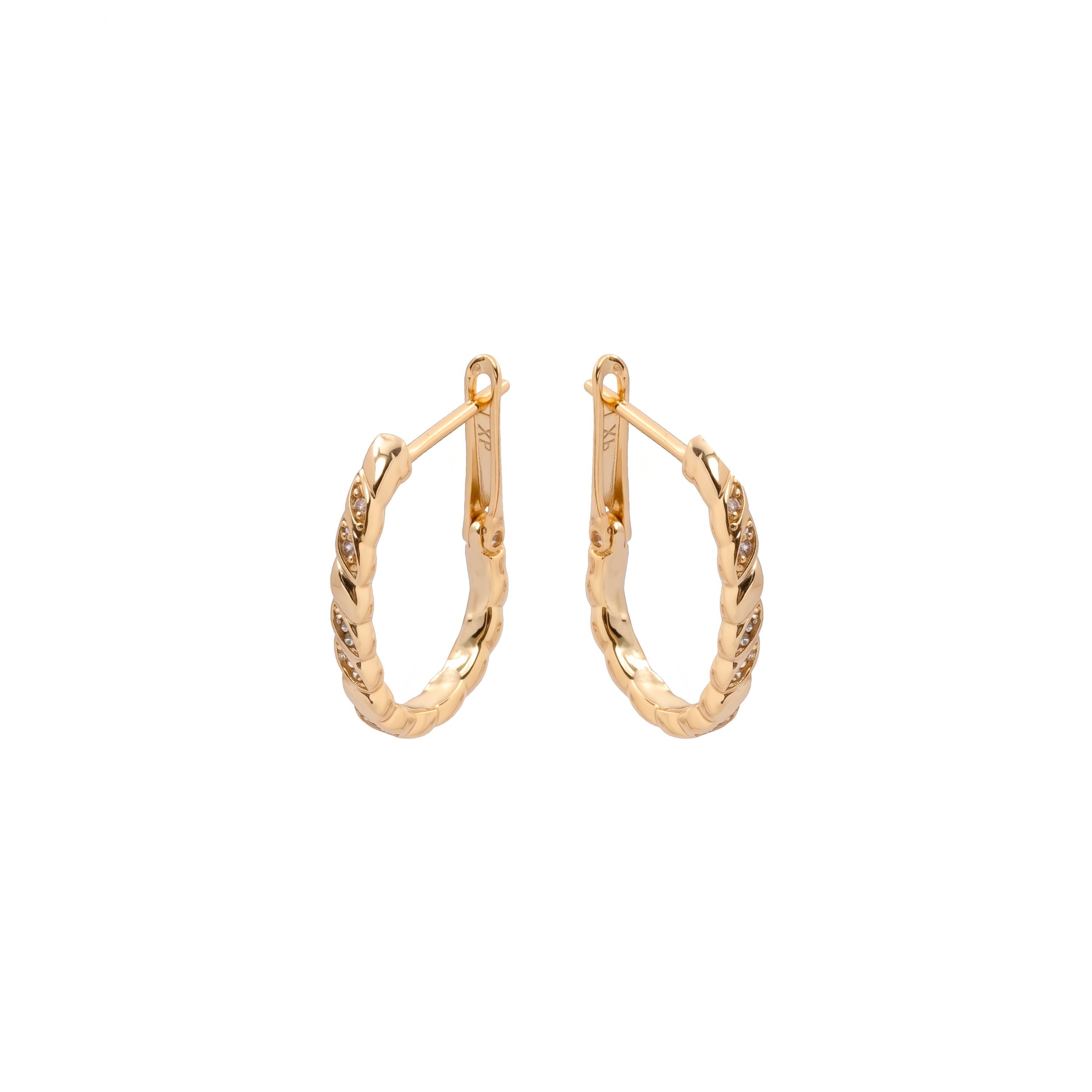 Kruulnaz Ohrringe mit 18k Gelbgold-Finish - Kruulnaz WEISS