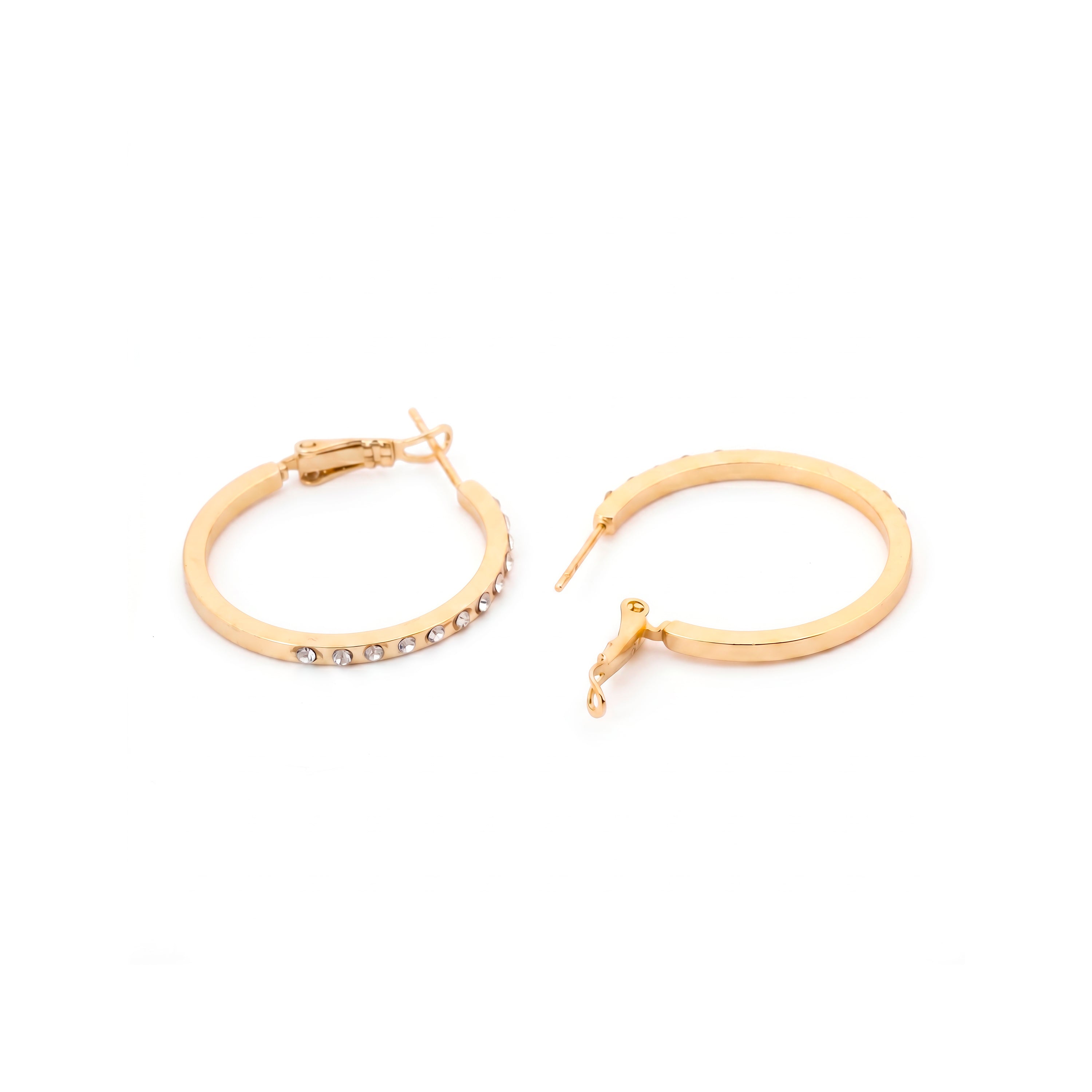 Ani Earrings 18k Yellow Gold Finish - Ani WHITE