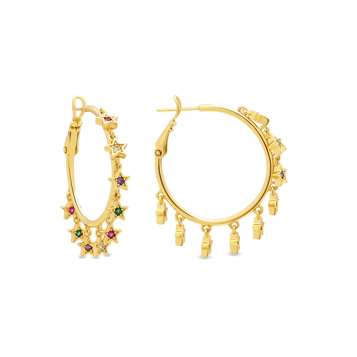 Pendientes Isra acabado oro amarillo 18k - Isra