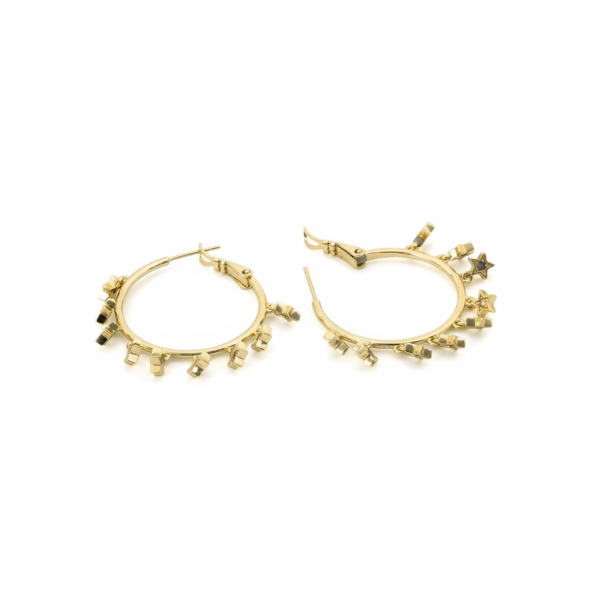Pendientes Isra acabado oro amarillo 18k - Isra
