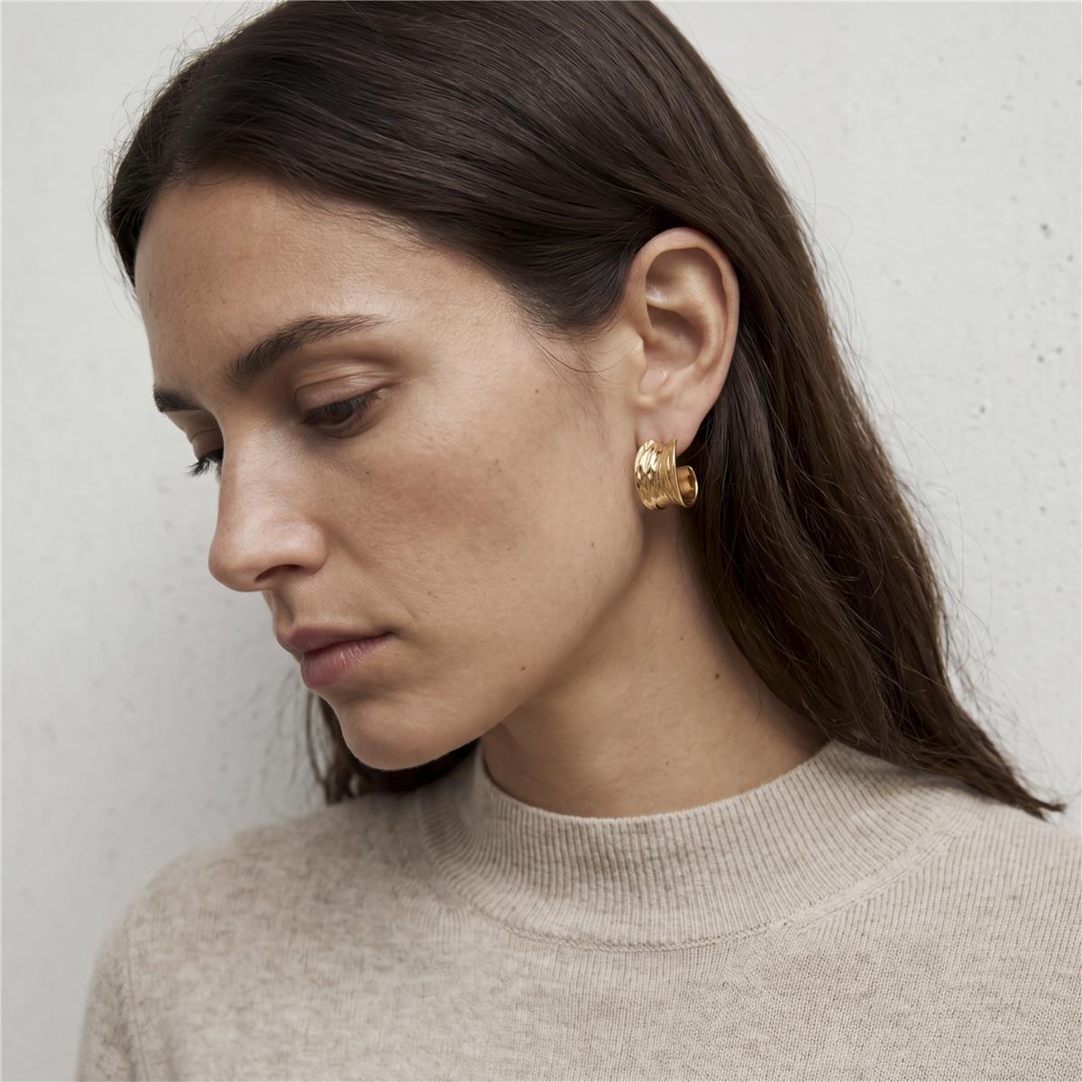 Pendientes Melti acabado oro amarillo 18k - Melti