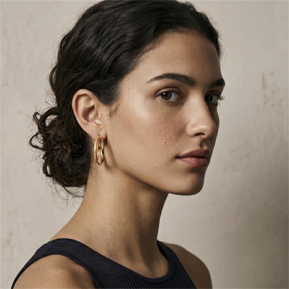 Pendientes Rasfen acabado oro amarillo 18k - Rasfen