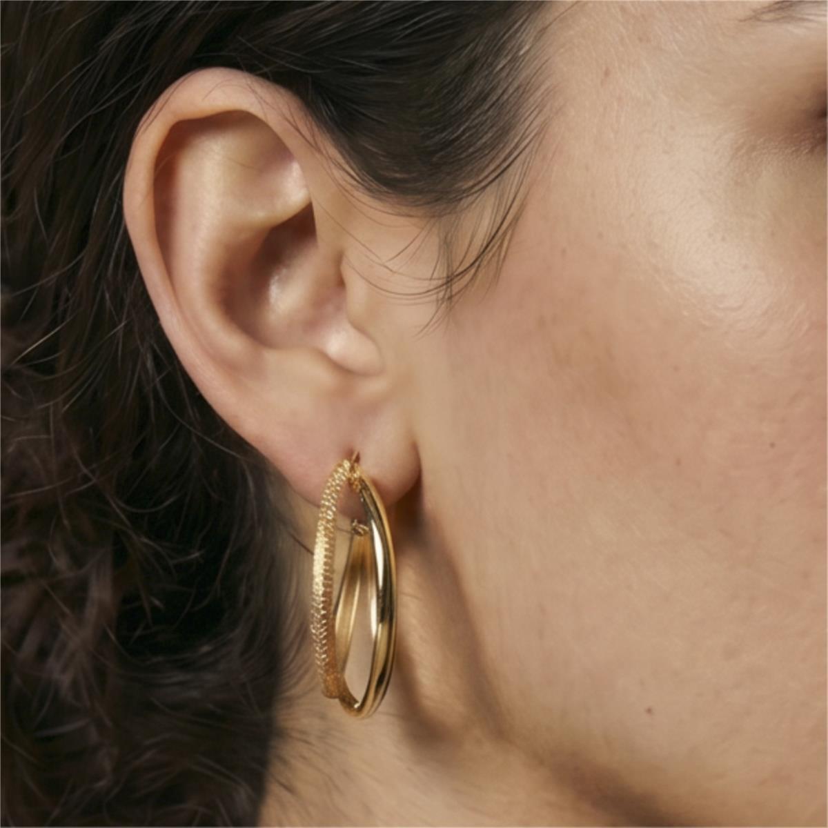 Pendientes Rasfen acabado oro amarillo 18k - Rasfen