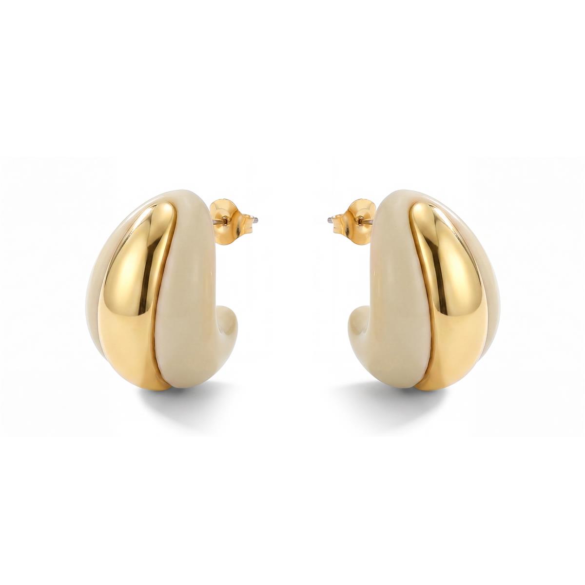Ohrringe Nurba 18 Karat Gelbgold-Finish - Nurba