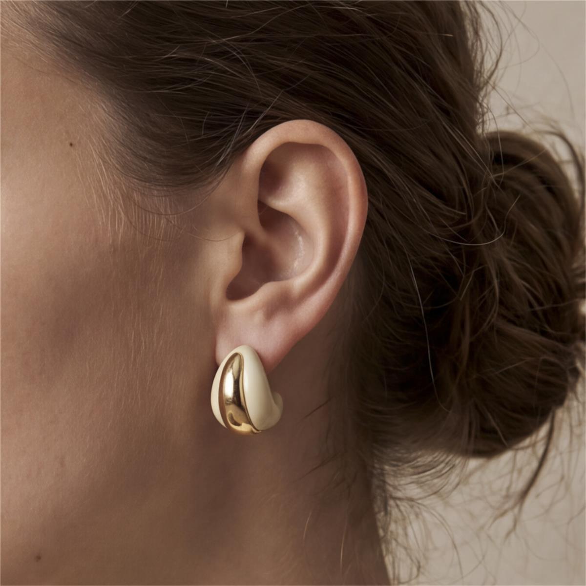 Ohrringe Nurba 18 Karat Gelbgold-Finish - Nurba