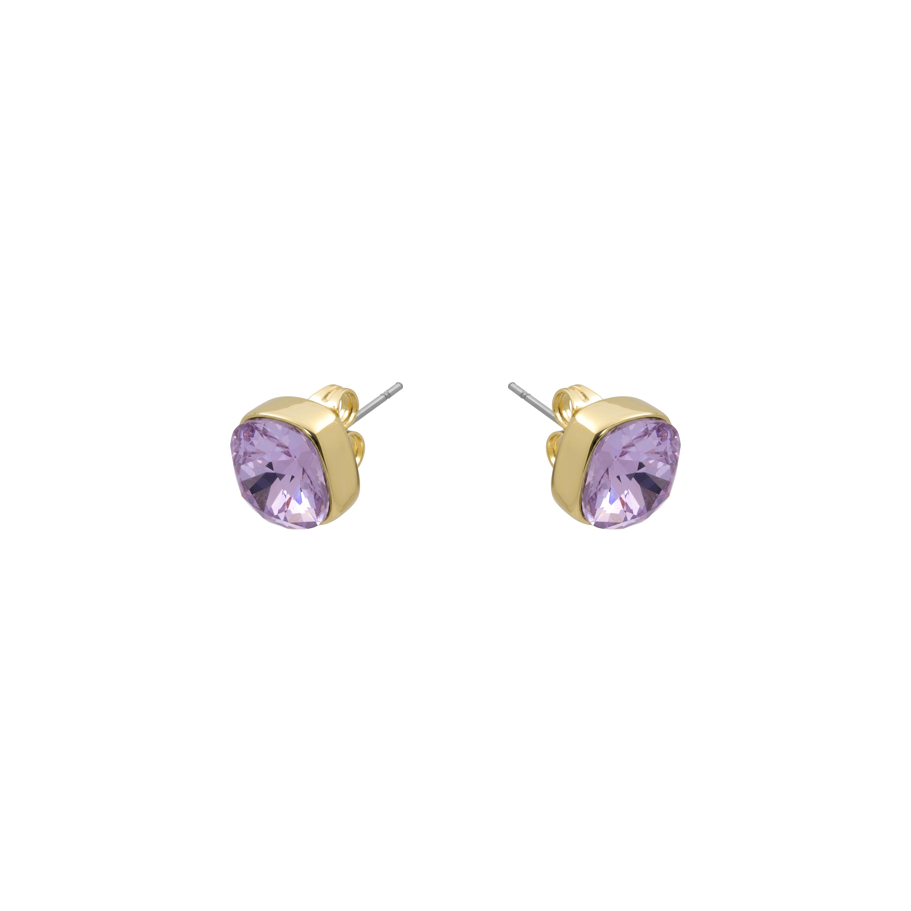 Boucles d’oreilles en cristal violet avec finition en or jaune 18 carats - Sires