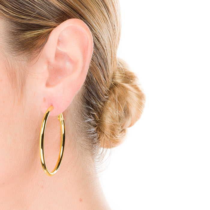 45mm diameter earrings 18K Yellow Gold finish - Shashe
