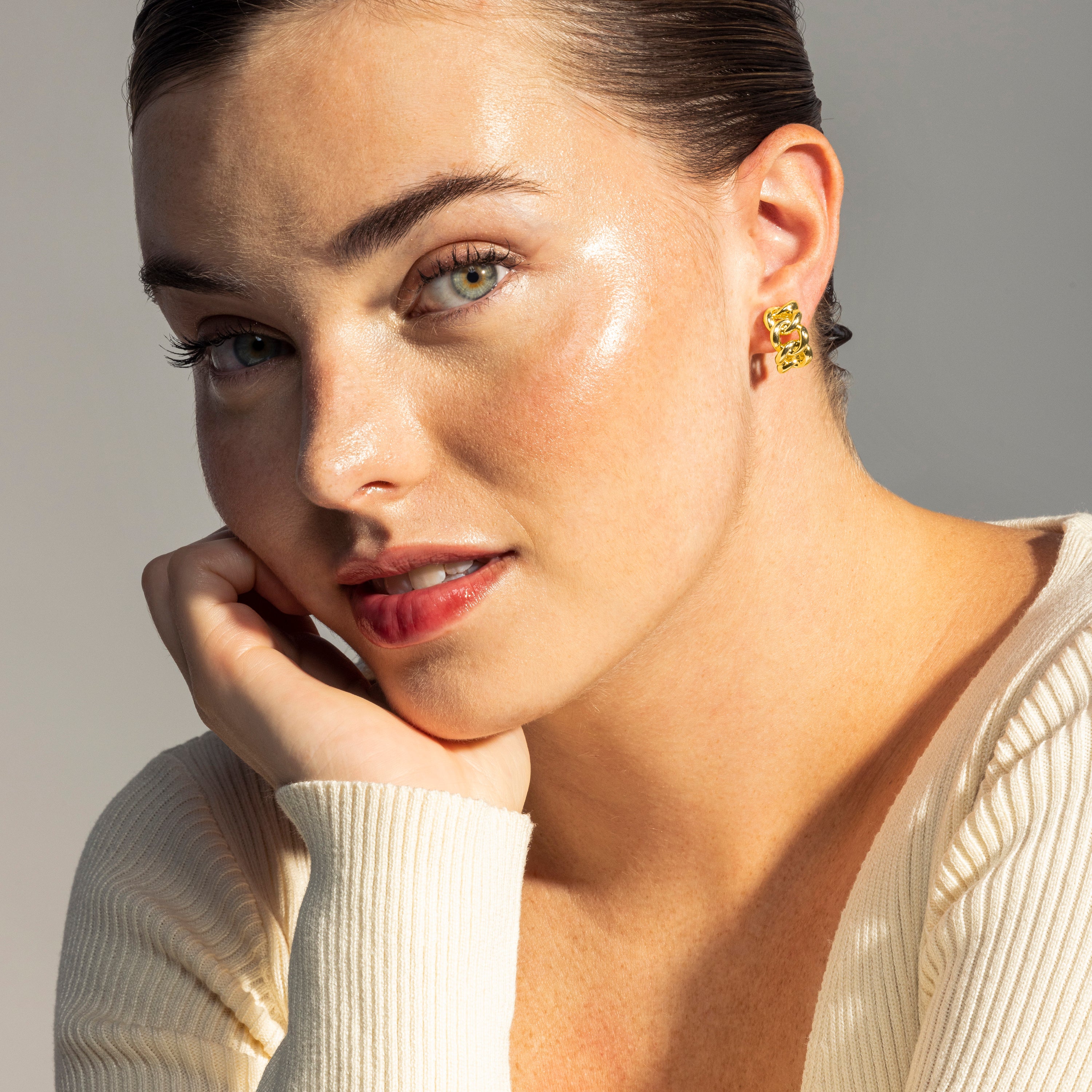 Earrings finished in 18K yellow gold - Dabbahu